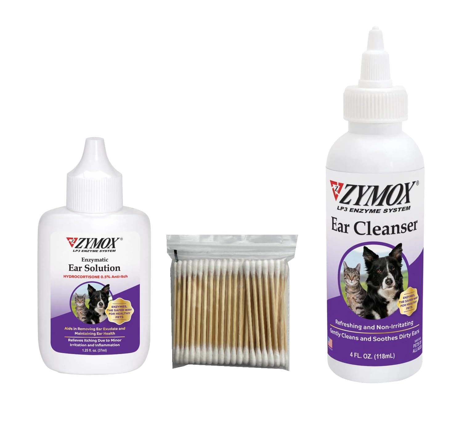 Zymox Retail Solution and Ear Cleaner Hydrocortisone Bundle Size:0.5% Cortisone Solution and Cleanser