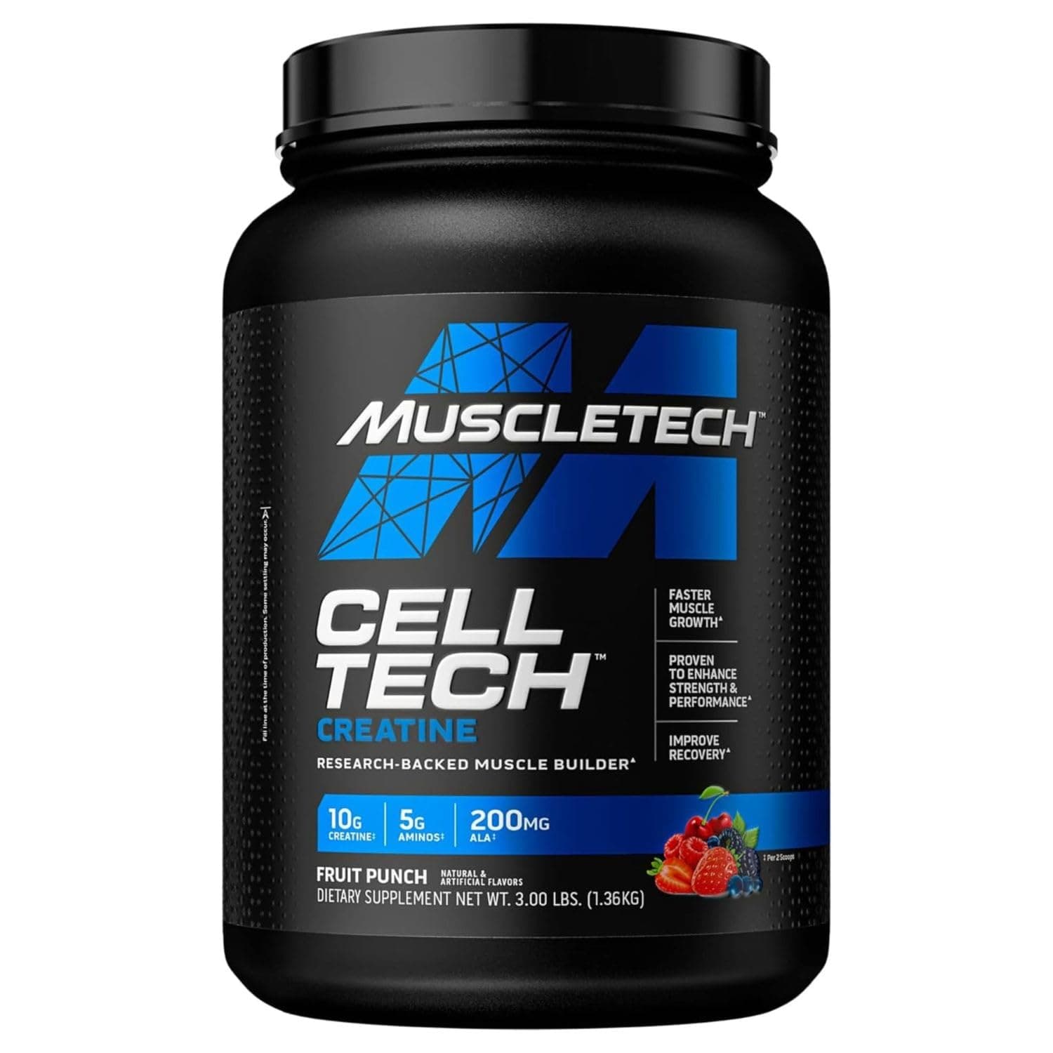 Cell-Tech | Creatine | Creatine Monohydrate & BCAAs | Muscle Growth & Recovery | Fruit Punch | 1360 grams | 27 servings