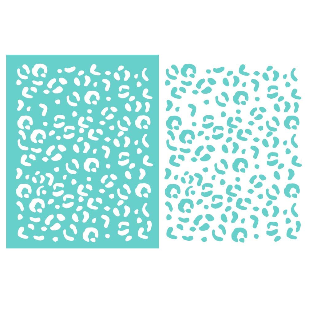 She Love DIY Self-Adhesive Silk Screen Printing Stencil, Leopard Pattern Reusable Mesh Stencils Transfer for DIY Home Decor, T-Shirts, Ceramic, Wood, Tote-Bags, Fabric, Easter (1 Pcs Leopard)