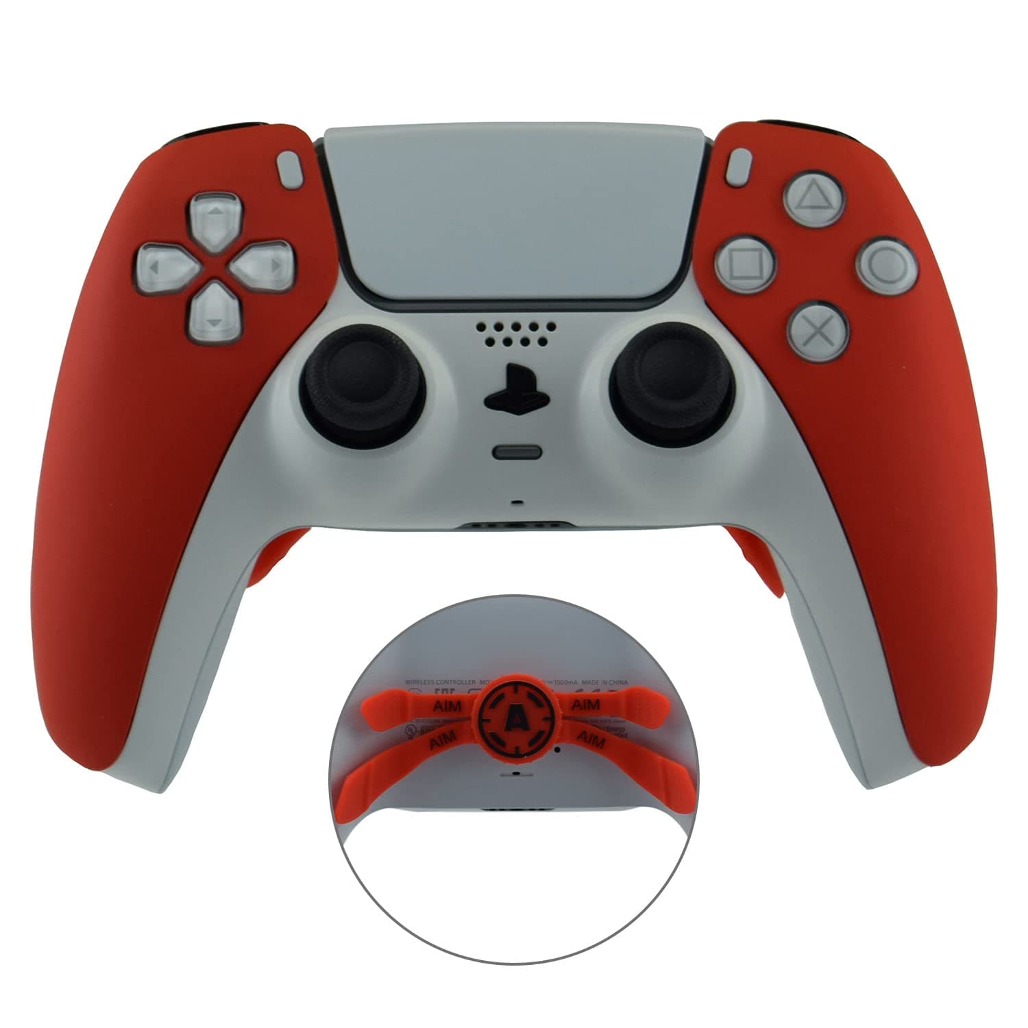 AimControllers PRO Controller compatible with PS5 Console & PC | Custommade Wireless Gaming Controller with 4 Back Remappable Paddles | Gaming Accessories Electronics | Red Matte