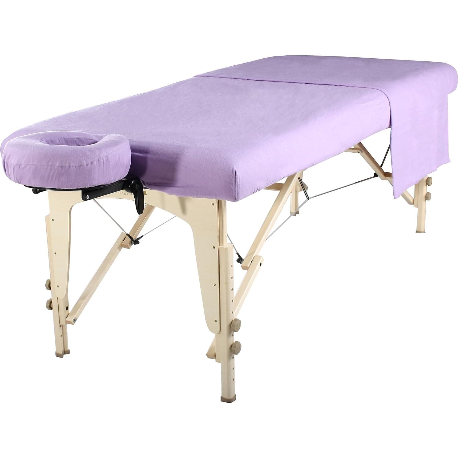Master Massage Universal Massage Table Flannel Sheet Cover Set 3 in 1 (In 6 Colors) Table Cover, Face Cushion Cover, Table Sheet (Purple)