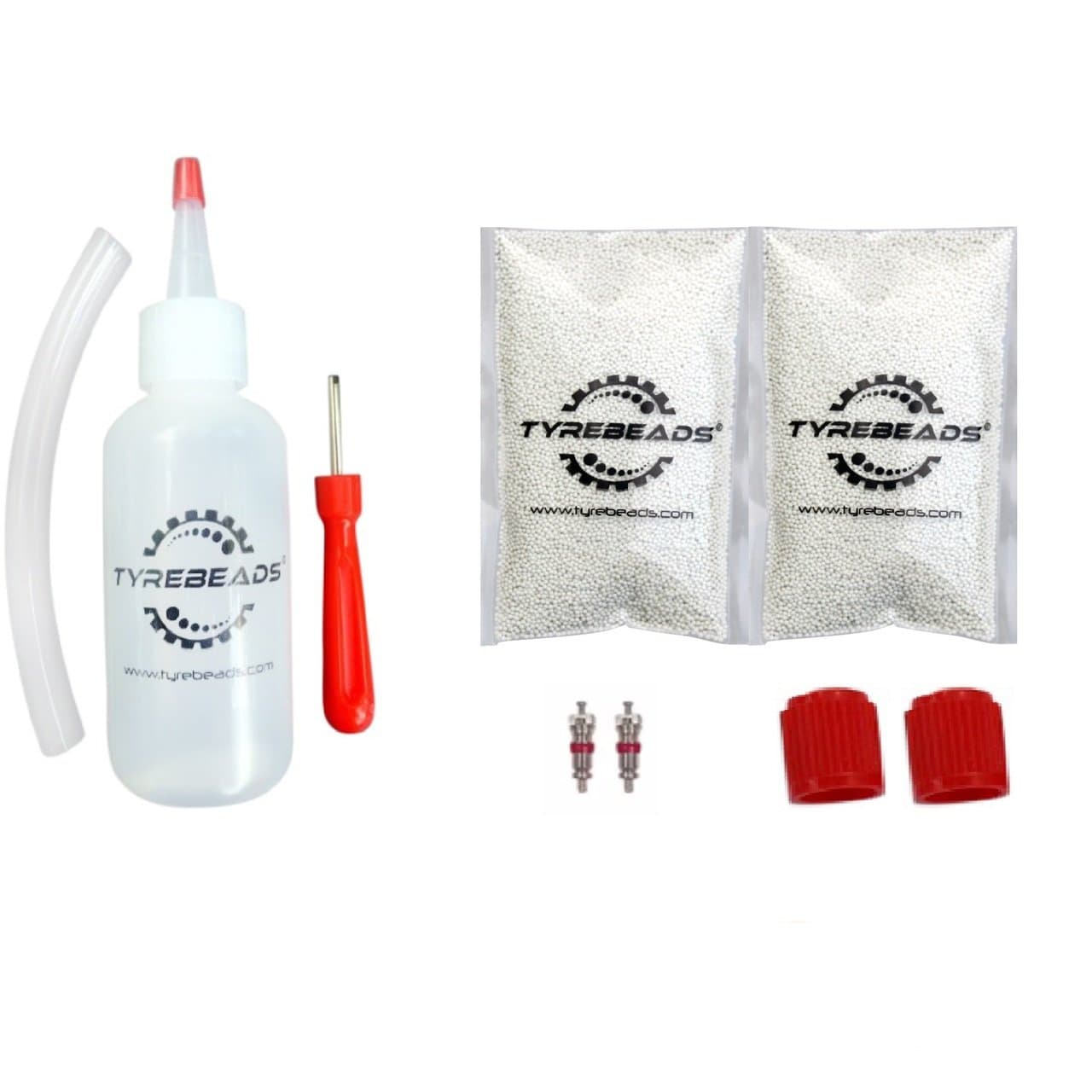Motorcycle Internal Tire Balancing Beads Kit - 1 oz Front + 1 oz Rear