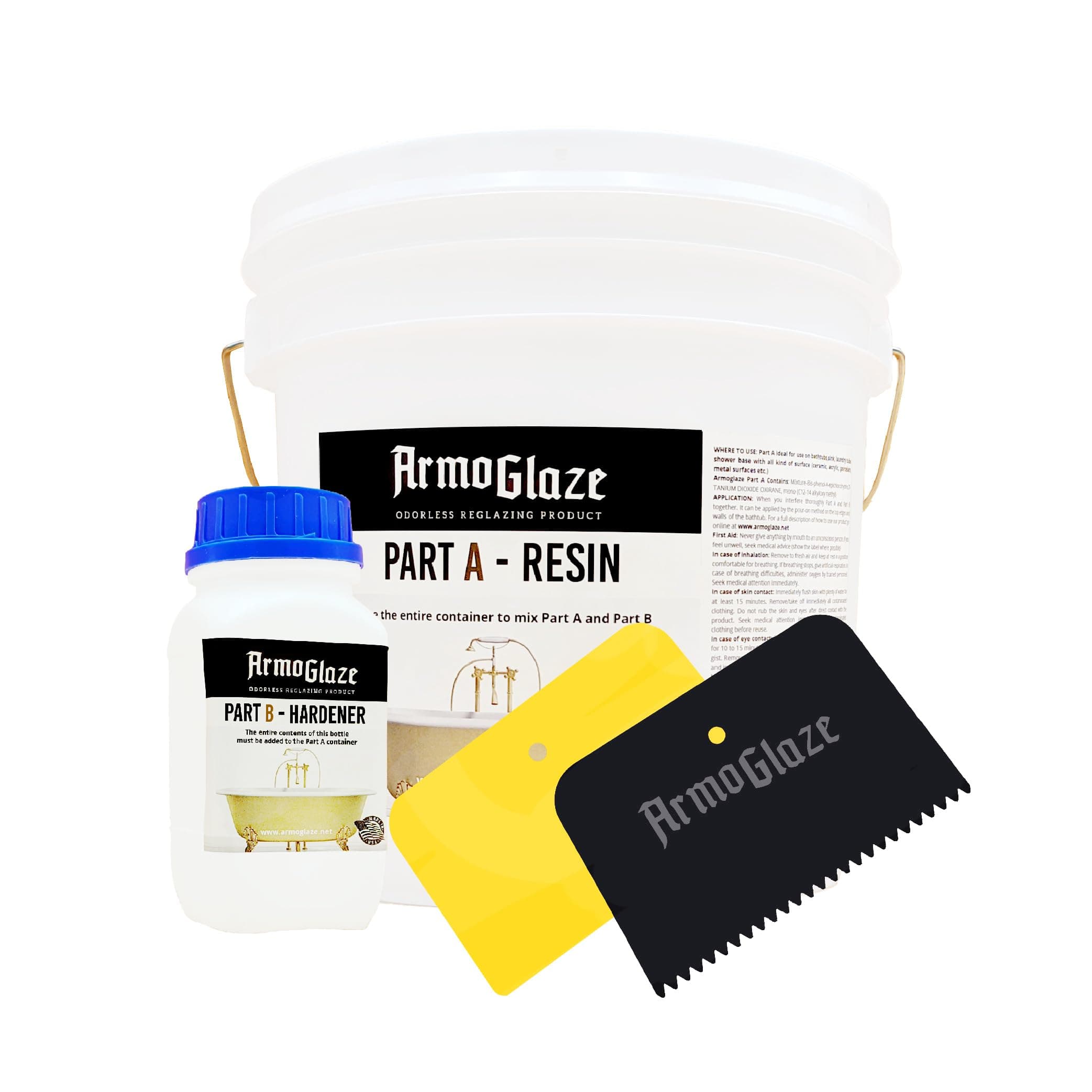 Odorless Bathtub Refinishing Kit – Durable, Self-Leveling Epoxy for DIY Reglazing – Works on Porcelain, Fiberglass, Enamel, Acrylic, Cast Iron – 2.7kg – Made in the USA