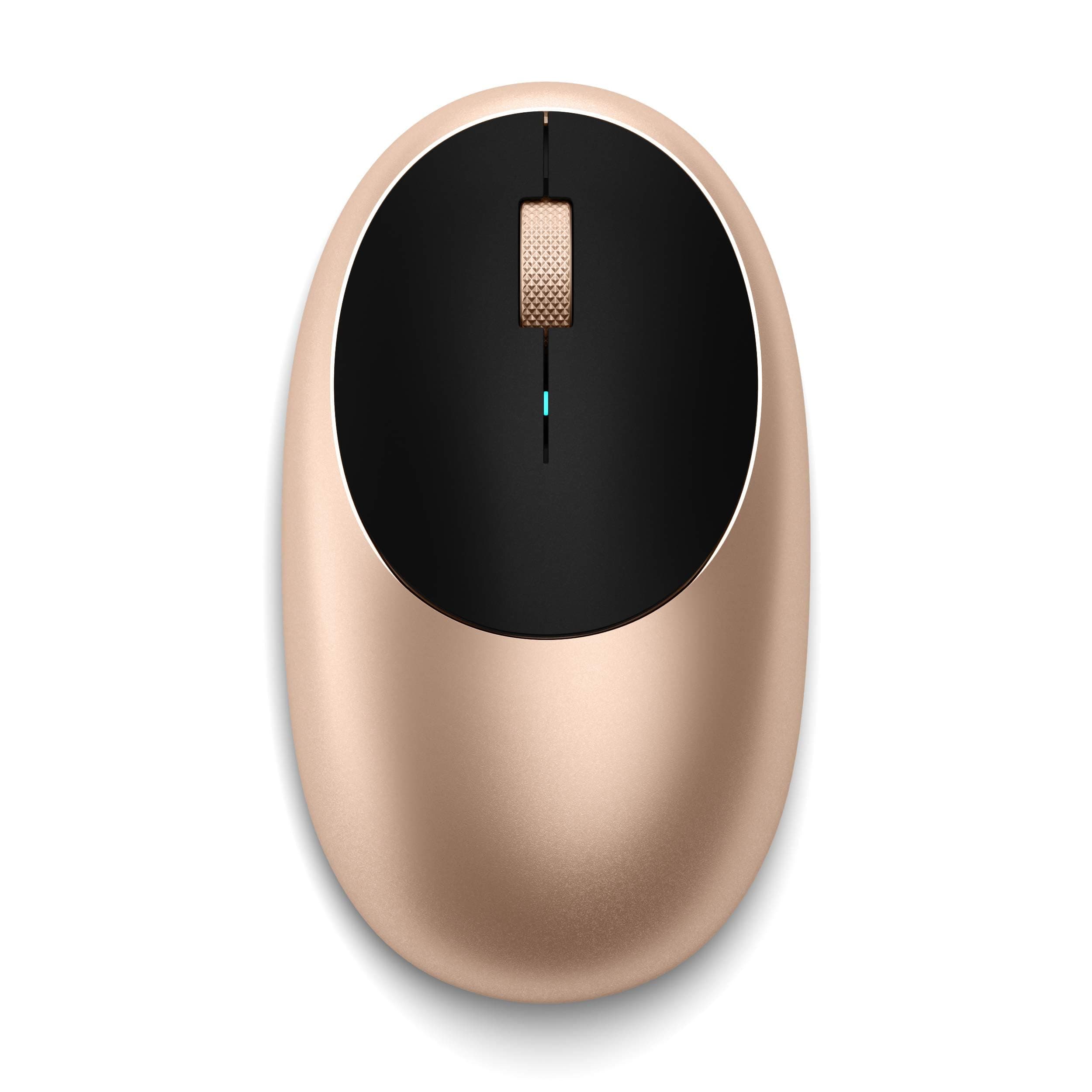 Satechi M1 Wireless Bluetooth Mouse, USB-C Rechargeable, 1200 DPI, Compact & Portable for MacBook Air & Pro M5 M4, iPad Air & Pro M5 M4 M3, iPad Mini, Mac Mini, iMac & Windows - Gold