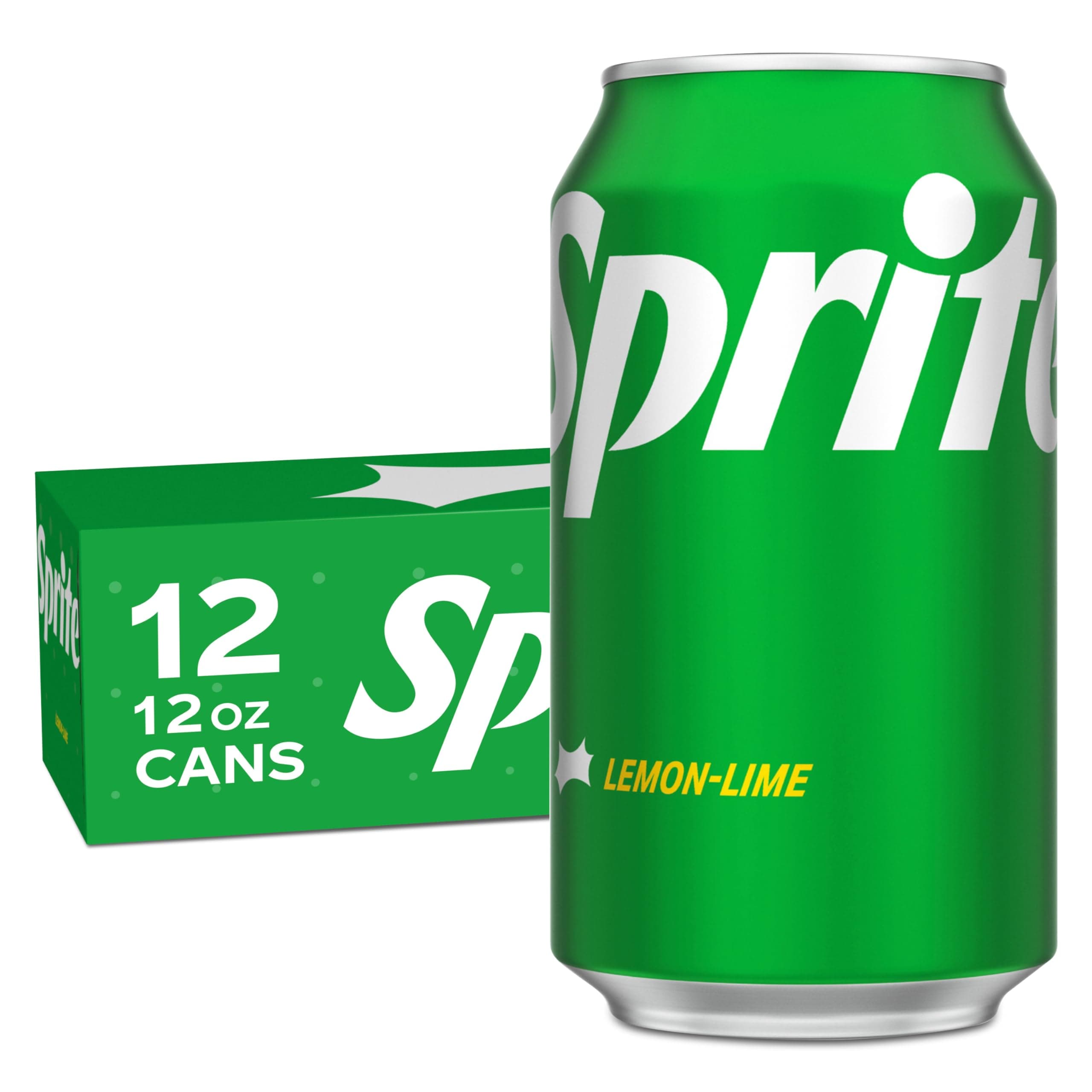 Sprite Lemon Lime Soda Soft Drinks, 12 fl oz, 12 Pack,Cans