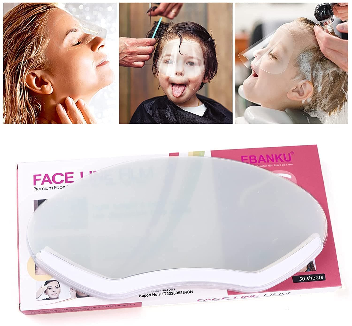 Disposable Face Sheilds, Clear Shower Eye Shield, Plastic Face Visors Hairdresser Transparent Hairspray Shield Makeup Protector for Eyelash Extensions Hair Cutting, Makeup Shower for Hair Salon 50pcs