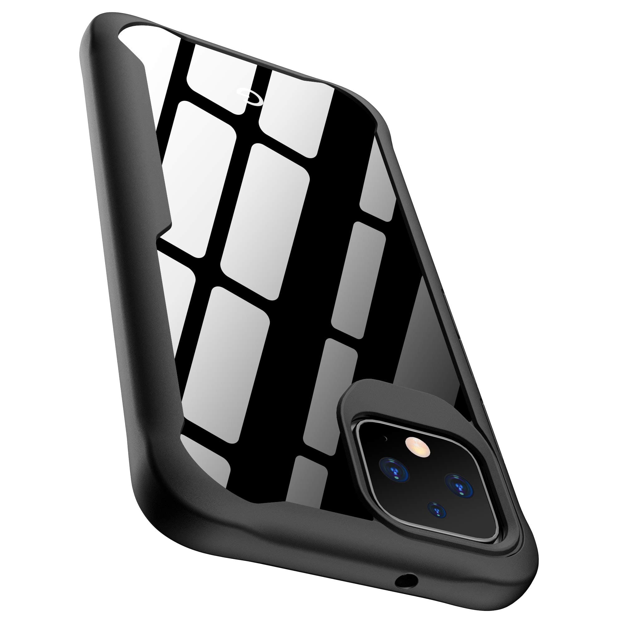 ORETECH Designed for Google Pixel 4 Case Clear Back Ultra Thin with Transparent Hard PC Soft TPU Silicone Rubber Edge Shockproof Anti-Scratch Protective Cover for Google Pixel 4(2019) -Black