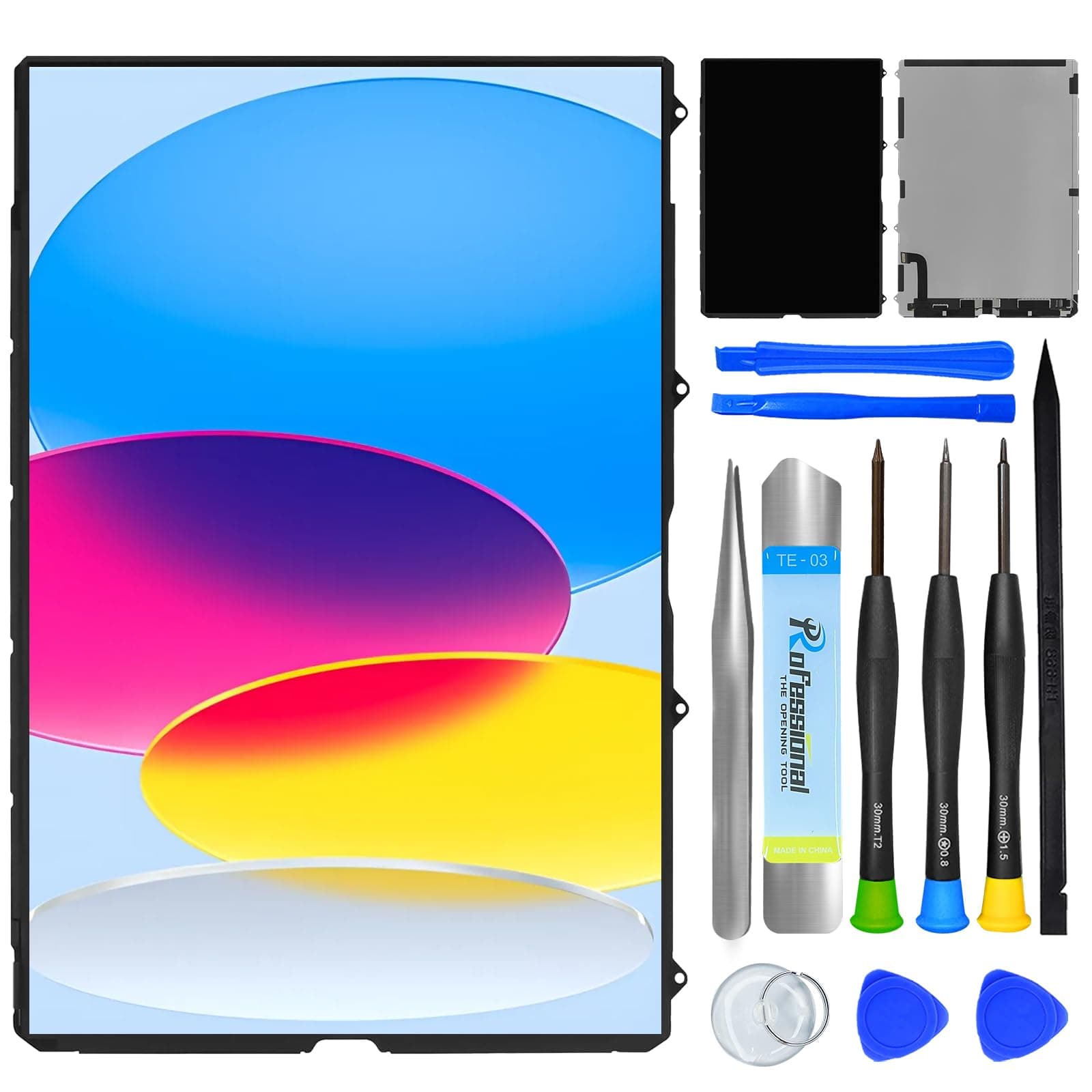 NB+ LCD Replacement For iPad 10 Compatible with Apple iPad 2022 10.9" 10th Generation LCD Display Unit Front Panel Black No Touch Screen Model A2696 A2757 A2777 with Tools