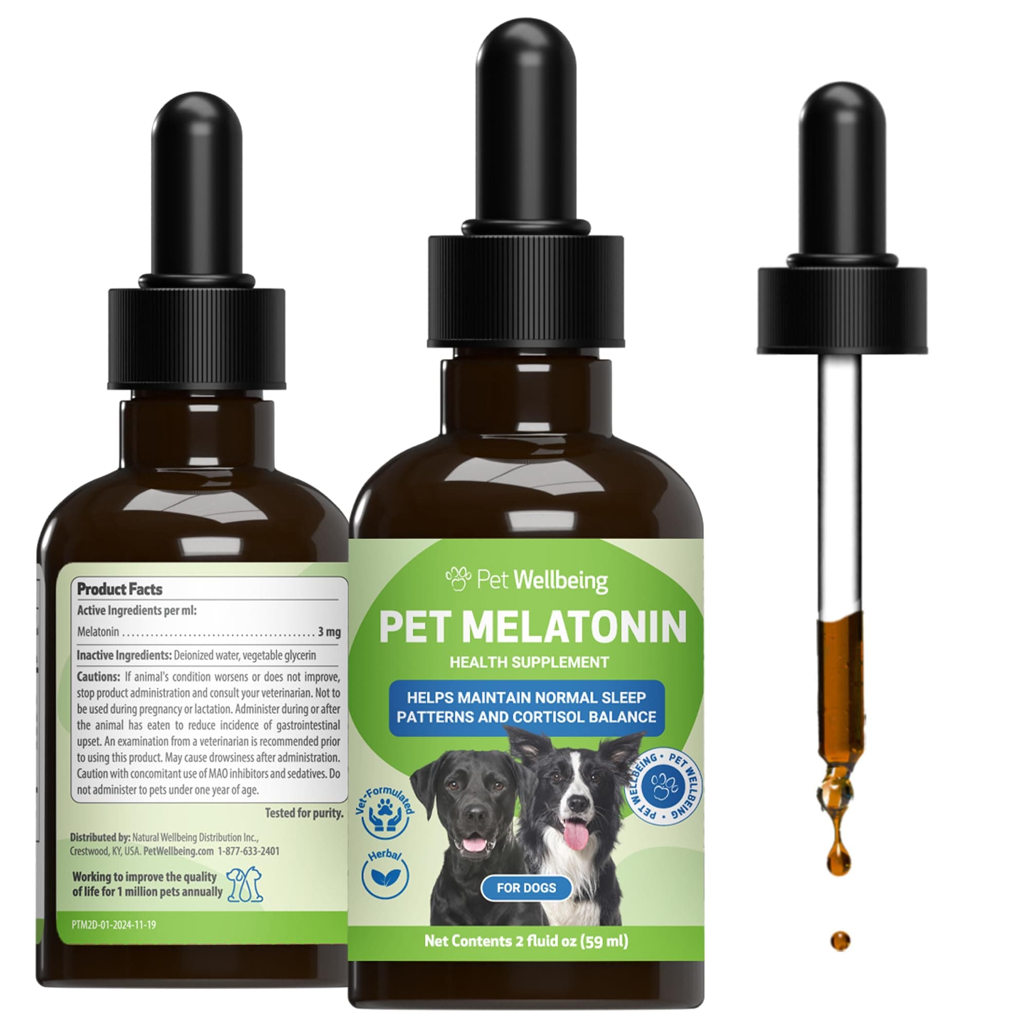 Pet Wellbeing Pet Melatonin 2 oz