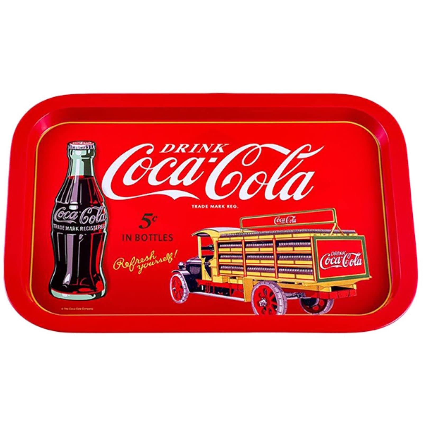Coca Cola Rectangular Tin Tray (778417-12), Red