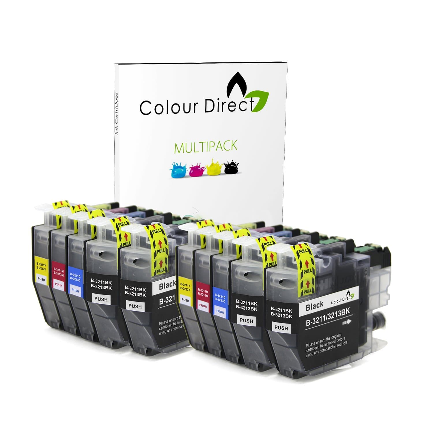 Colour Direct - 10 (2 Sets + 2 Black) Compatible Ink Cartridges Replacement For Brother LC3211 LC3213 - DCP-J572DW DCP-J772DW DCP-J774DW MFC-J497DW MFC-J890DW MFC-J895DW Printers