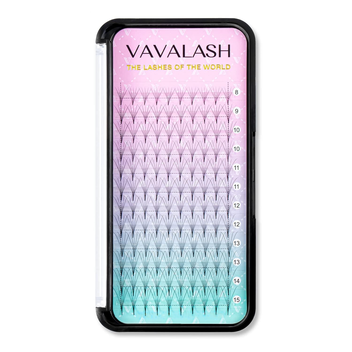 Eyelash Extensions 3D 4D 5D 6D 8D 9D 10D Thickness 0.07/0.1 C/D Curl Eyelashes Middle Stem & Long Stem Premade Fans Russian Volume Lash Extensions Supplies (Middle Stem 5D-0.07-D-8-15mm)