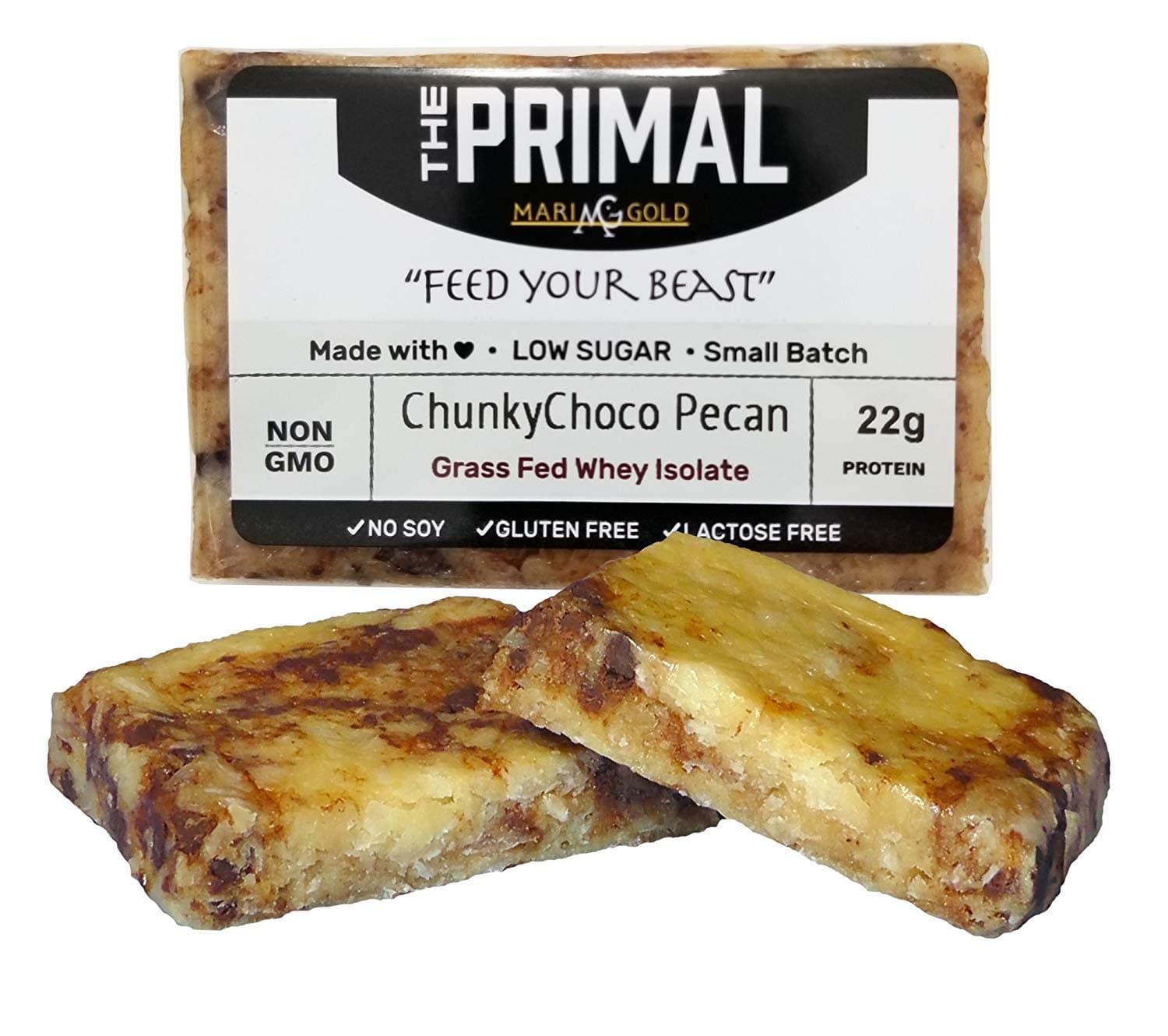 PALEO Friendly - PRIMAL Protein Bars by MariGold Bars (ChunkyChoco Pecan)
