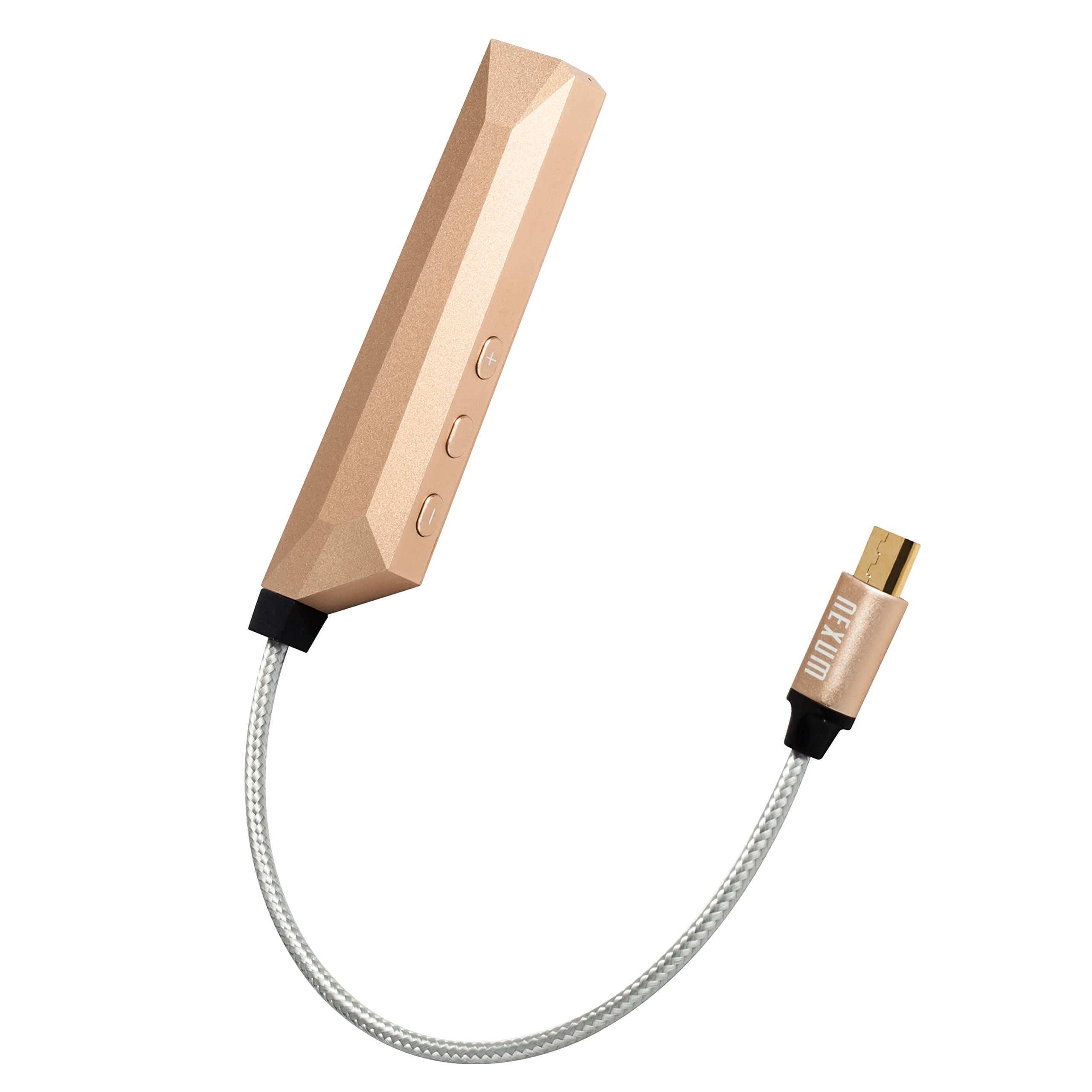 Nexum Aqua 24bit/192kHz Headphone Amp/DAC Android (MicroUSB) Version - Gold - Ideal for Android Phones (Samsung Galaxy S3,S4, S5, S6, S7, HTC, LG, Sony Z5, etc)