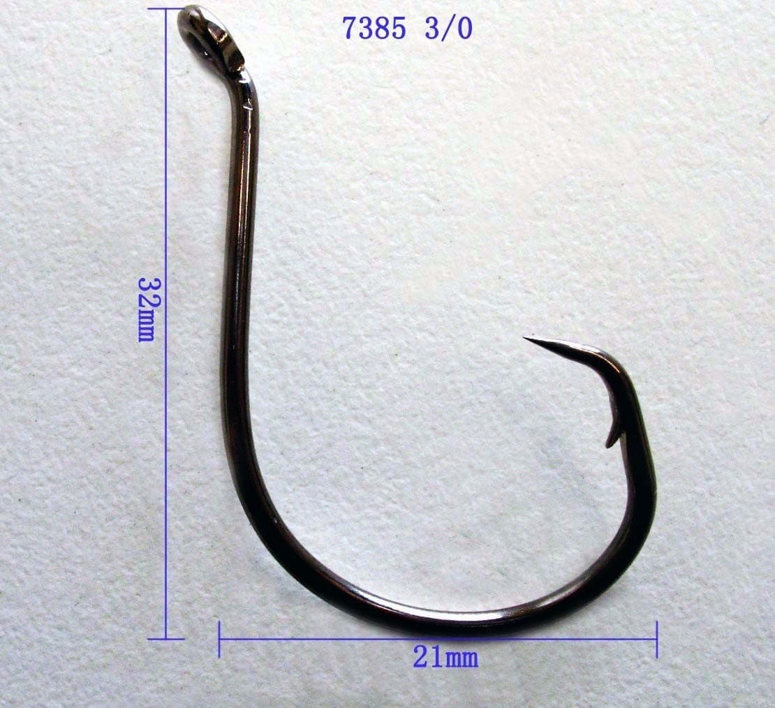 AUSLINE Octopus Circle Hooks Size 3/0 Qty 30 PCS Chemically Sharpened