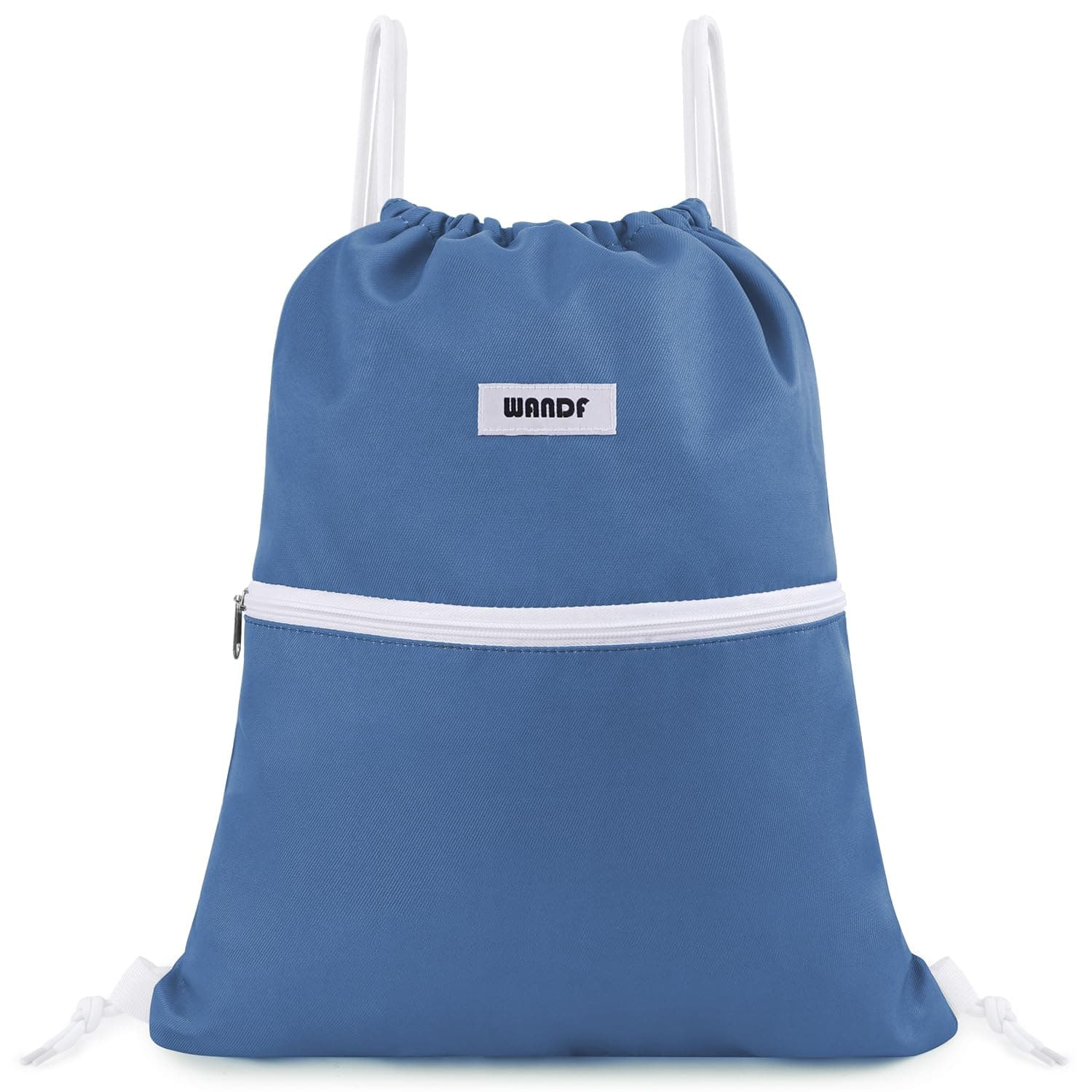 WANDF Drawstring Backpack String Bag Sackpack Cinch Water Resistant Nylon for Gym Shopping Sport Yoga