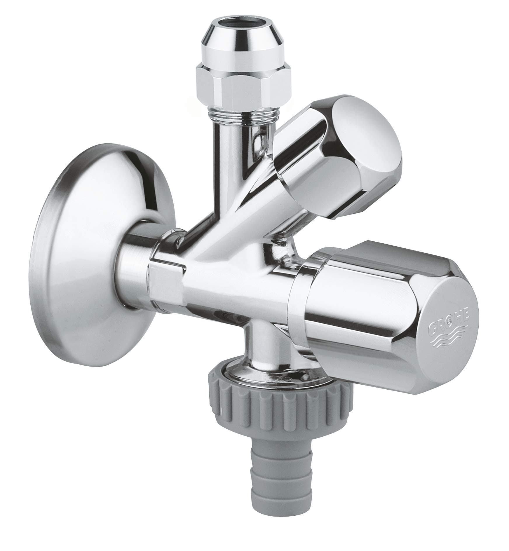 GROHEAngle Valves Neutral Handle Original was Combination Service Valve 1/2" Chrome 22035000