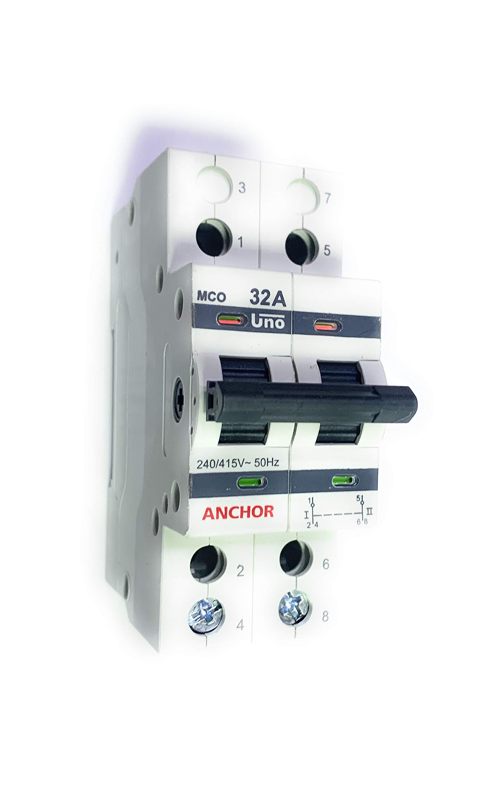 - MCO UNO MCB Type Change-Over Switch 32 Amp Double Pole