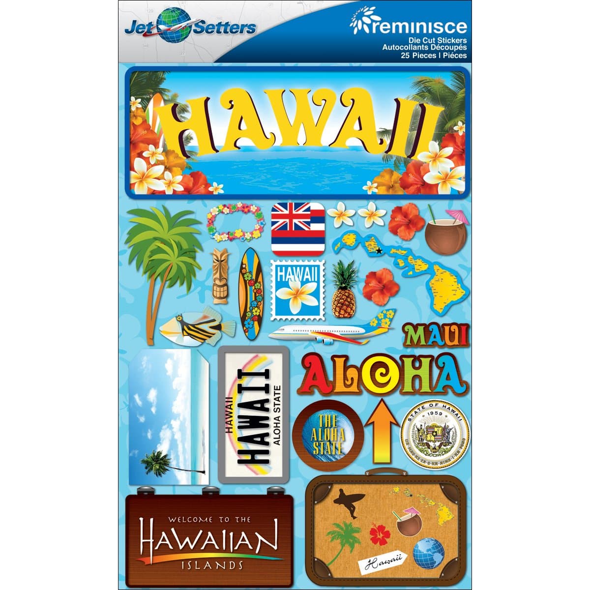 Reminisce Jet Setters 2 3-Dimensional Sticker, Hawaii