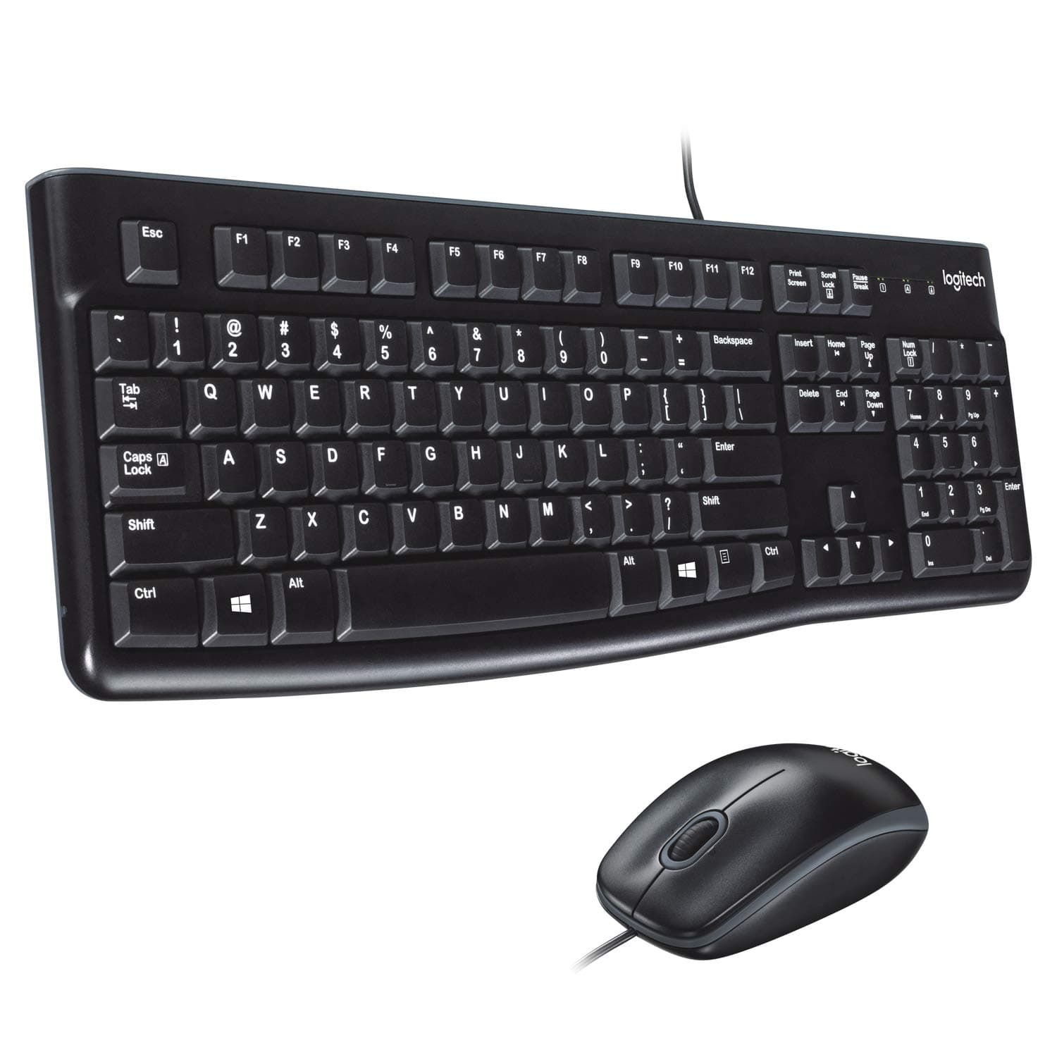 Logitech MK120 Wired USB Keyboard Mouse Desktop Combo
