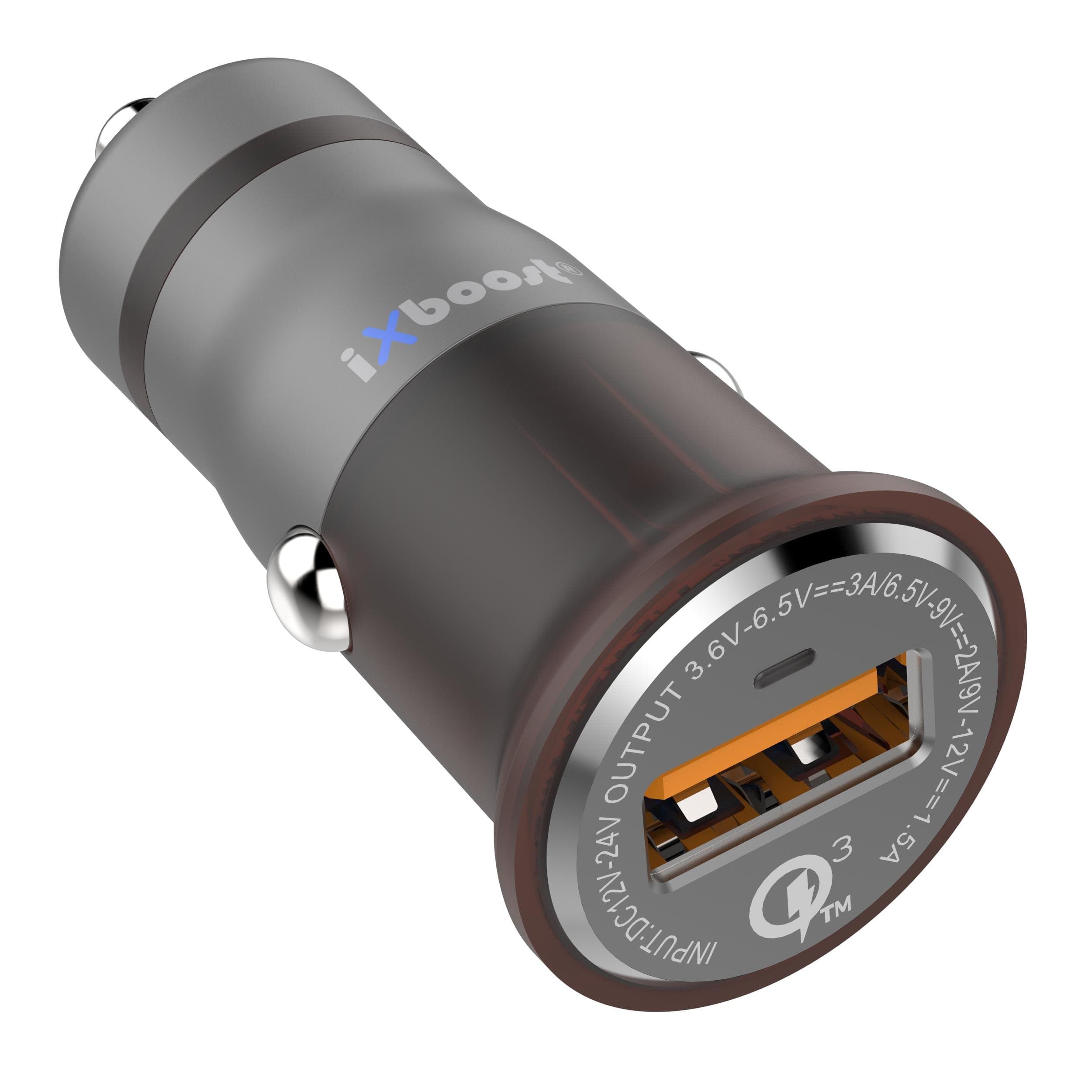 iXboost iX-Q3 Quick Charge 3.0 USB Car Charger up to 3 A Car Adaptor Intelligent IC Charging Adaptor for All Mobile Phones e.g. Samsung / HTC / Sony / LG UVM