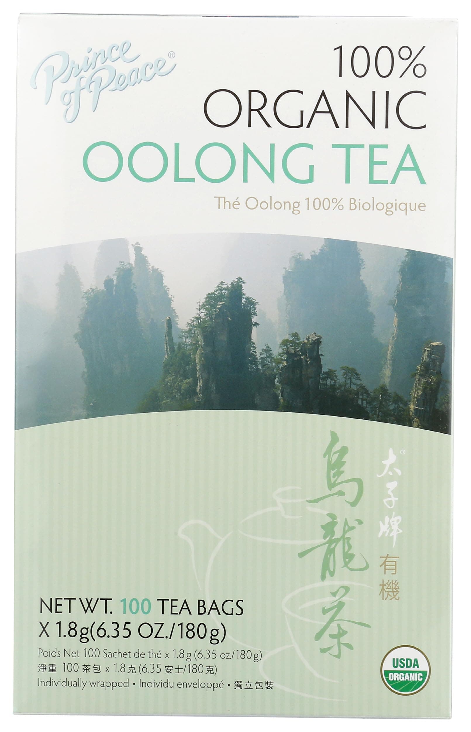 Prince of Peace - Organic Tea, Oolong,100 Tea Bags