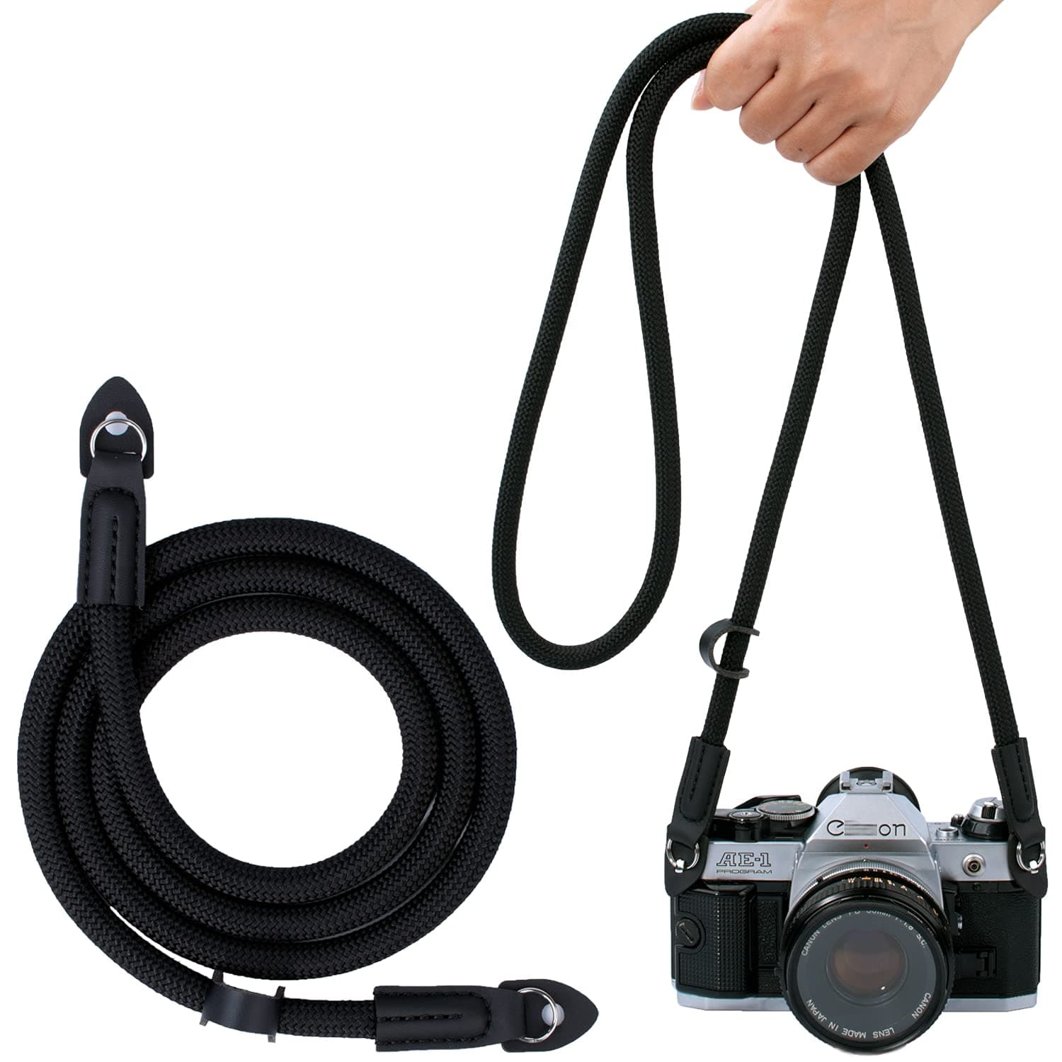 Vintage Camera Strap,Nylon Climbing Rope Camera Shoulder Neck Strap for Micrrorless SLR DSLR Camera