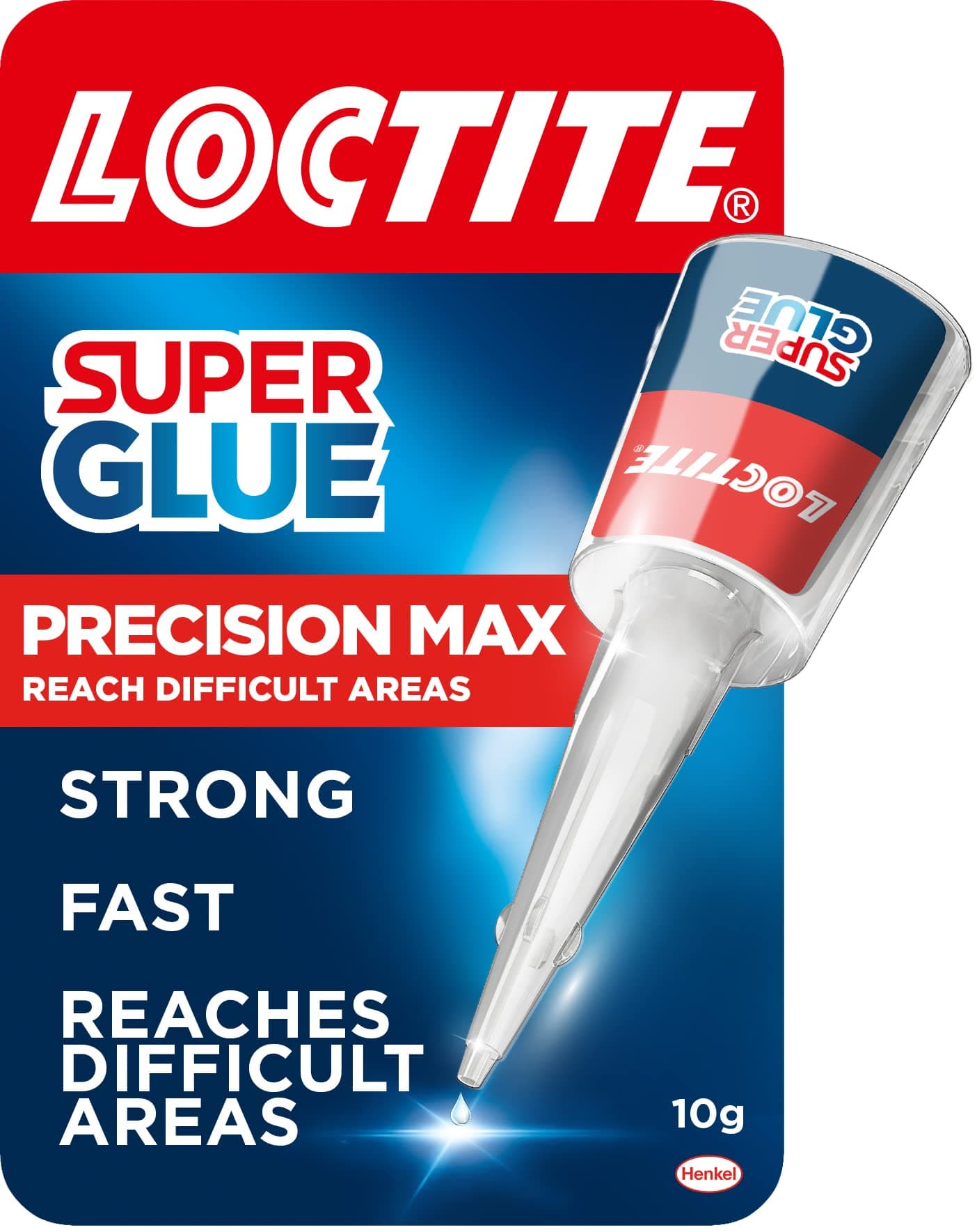 Precision Max, Strong All Purpose Liquid Adhesive, Accurate Repairs, Instant Super Glue for Various Materials, Easy to Use Clear Glue, 1 x 10g