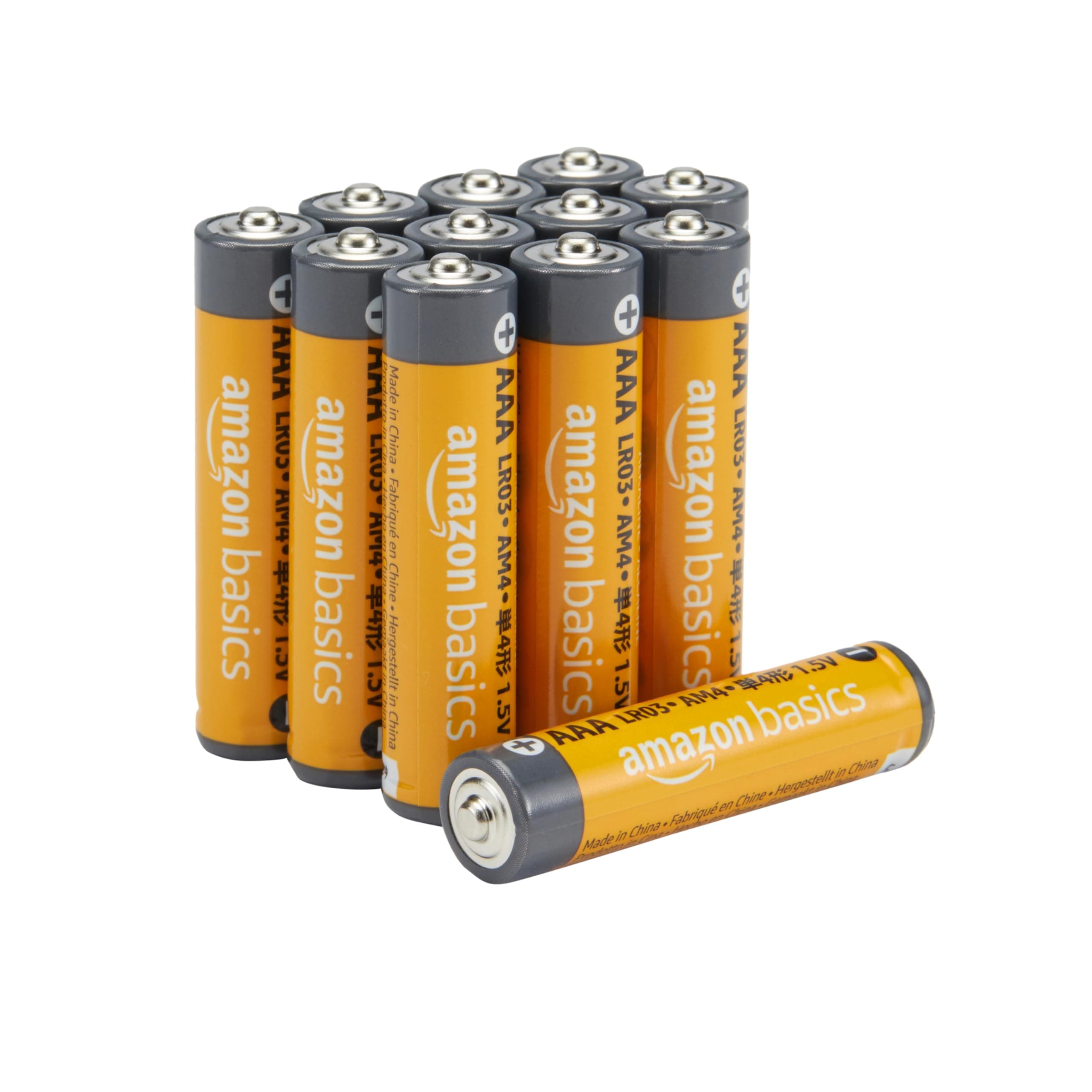 – Amazon Basics 12-Pack AAA Alkaline High-Performance Batteries, 1.5 Volt, 10-Year Shelf Life