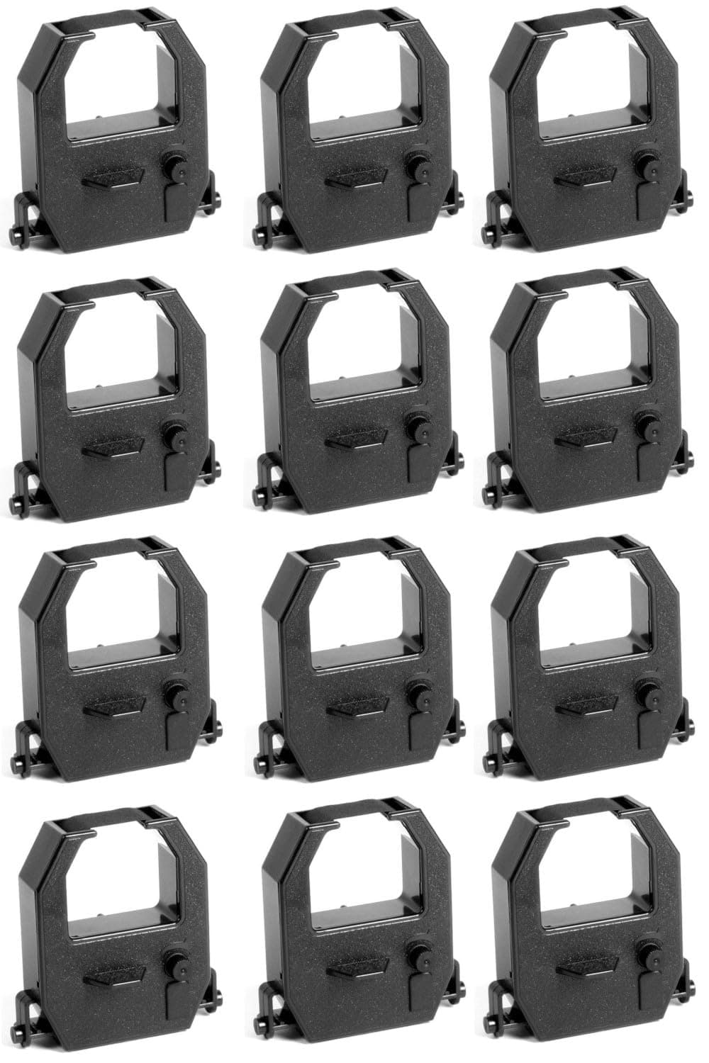 (12 Pack) Amano PIX and TCX Time Clock Replacement Ribbon, All Models, Black Ink