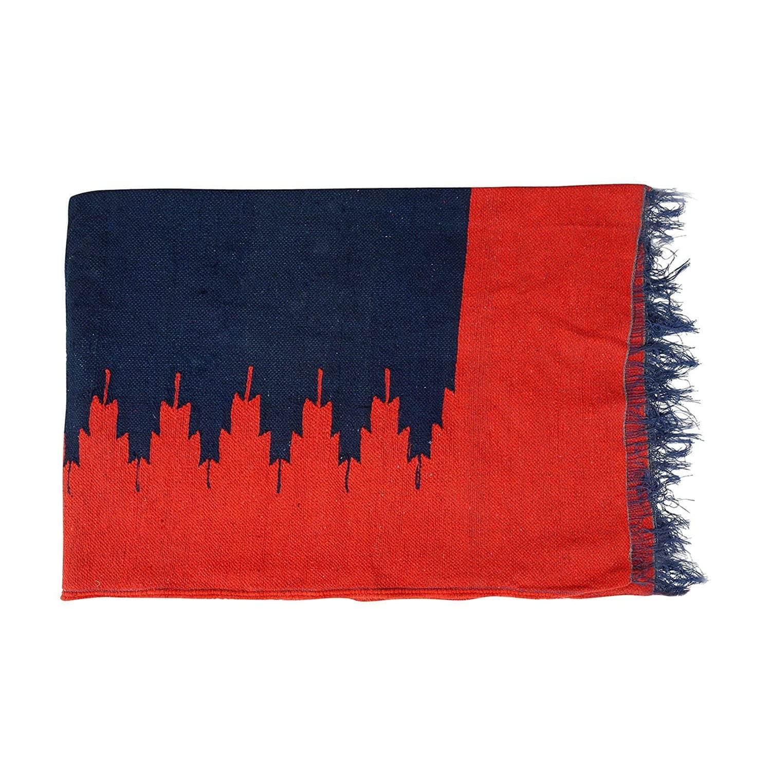 Decornt Cotton Rectangular Floor Mat, Dari, Satranji, Dhurrie, Rugs 12 Ft X 15 Ft - Red Color For Bed Room, Living Room, Garden, Picnic, Yoga – Pack Of 1