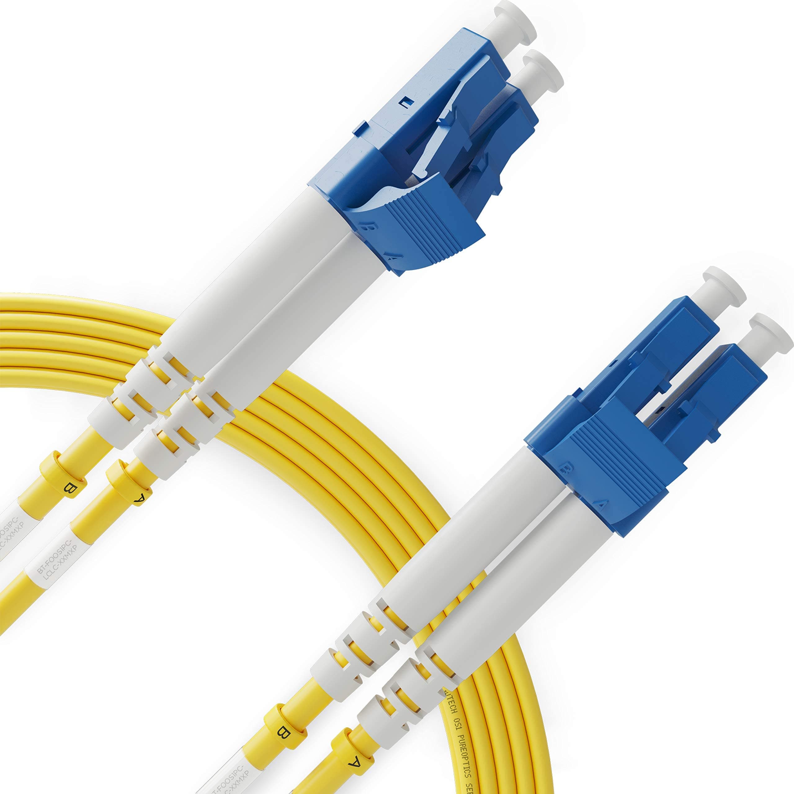 - BEYONDTECH 1m (3.28ft) LC to LC Fiber Patch Cable – UPC Single-Mode Duplex Fiber Optic Cable – 9/125µm core, Compatible with OS1 & OS2 – LSZH PUREOptics Series