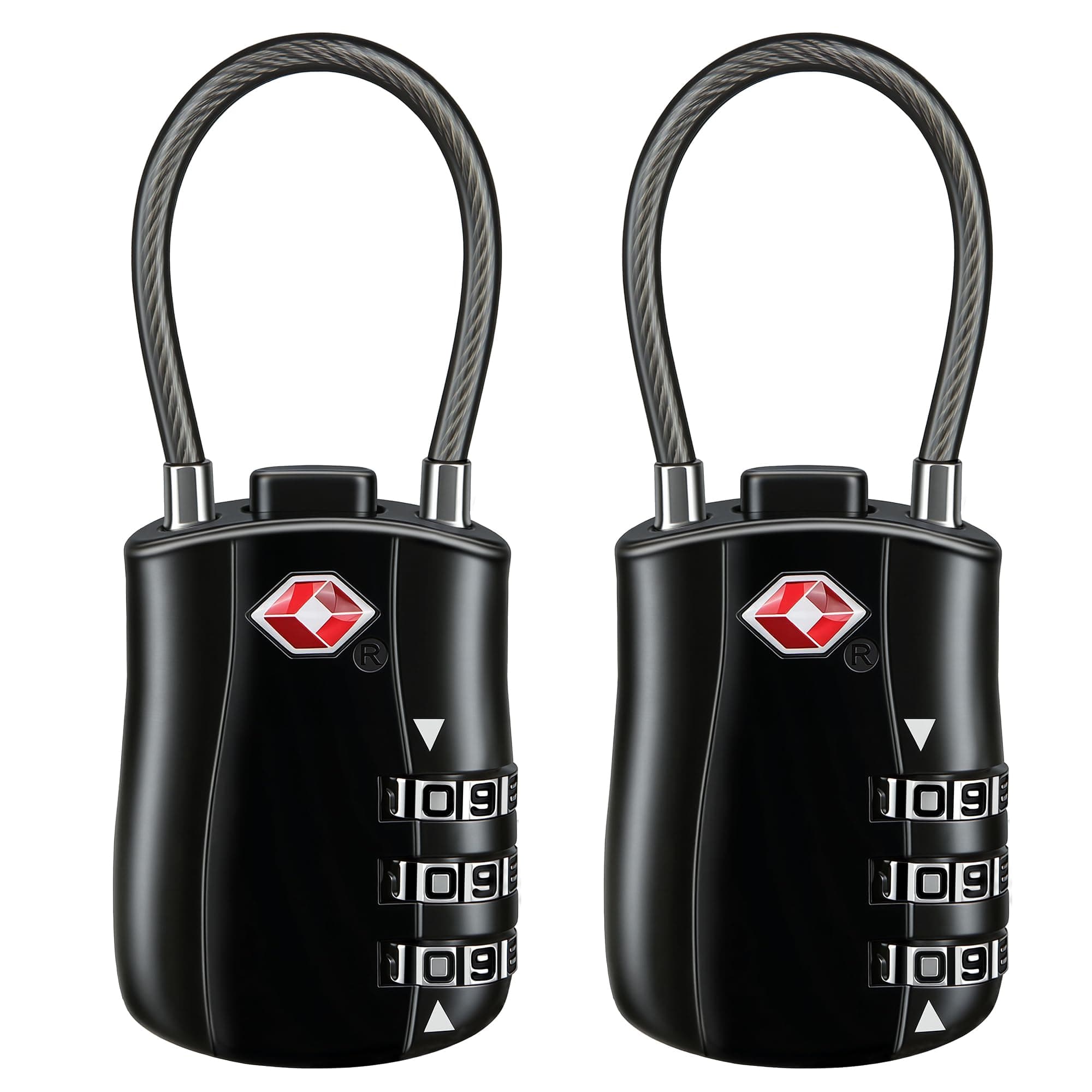 T Tersely TSA Approved Luggage Combination Locks, (2 Pack) Combination Padlock with Alloy Body TSA Lock for Travel Bag, Suit Case, Lockers, Gym, Bike Locks or Other