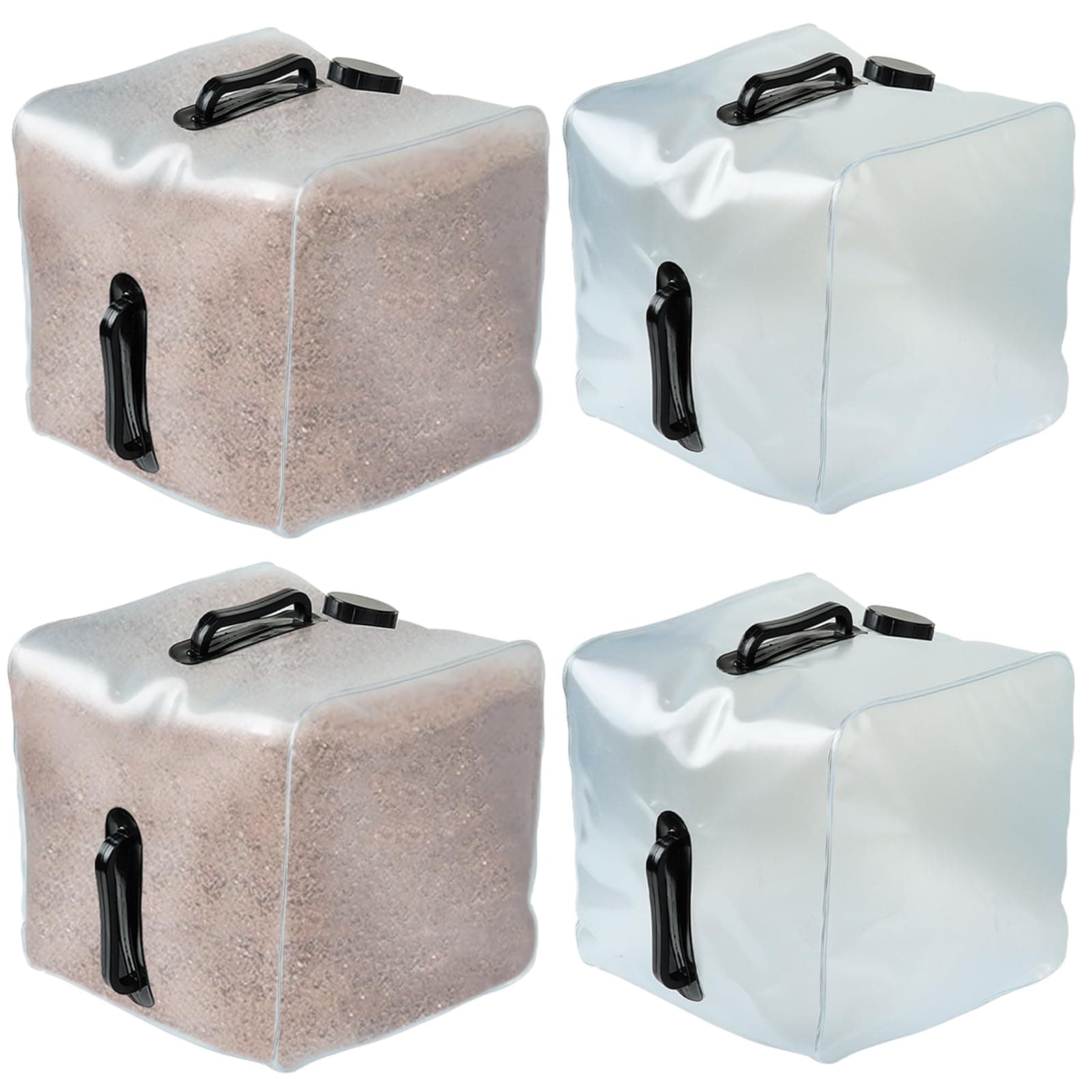 4 Pack Pool Ladder Weights for Above Ground Pools, Heavy Duty Plastic Pool Weights Sand Bags for Ladders, Fillable Pool Step Weights, The Anchor Pool Stairs Weights for Swimming Entry Systems