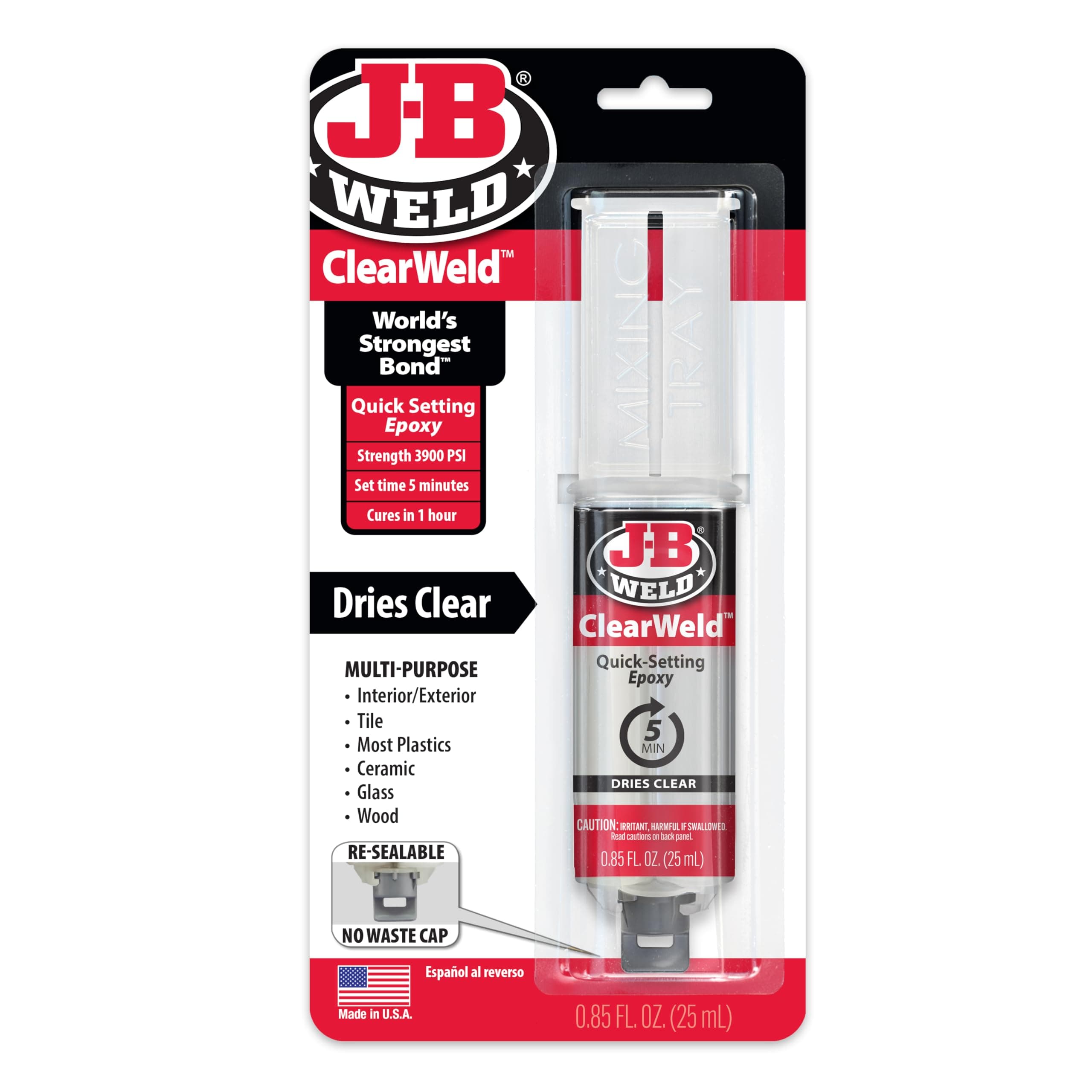 J-B Weld 50112 Clear Weld Syringe