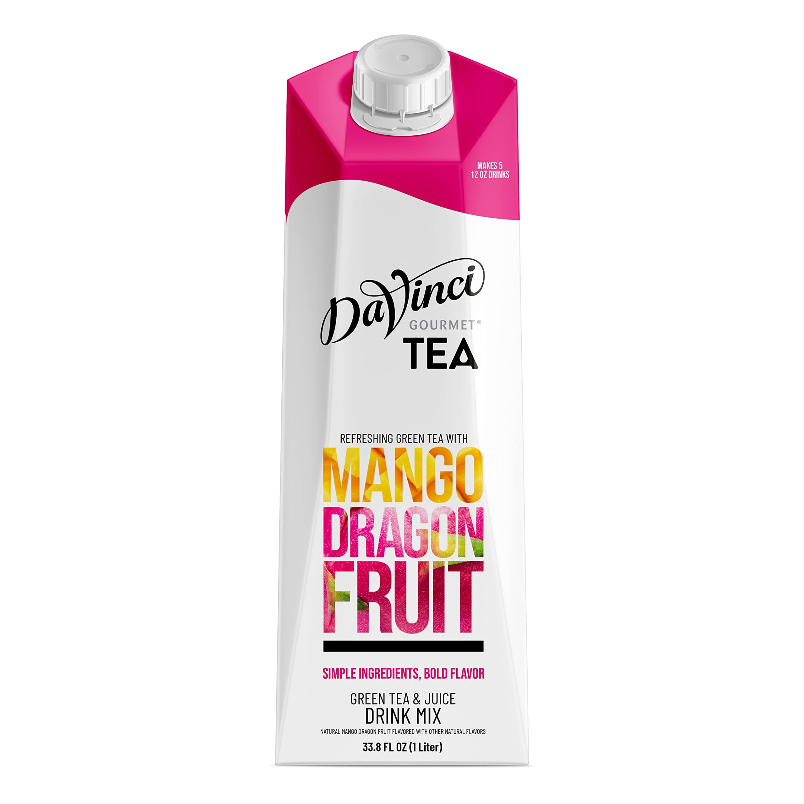 DaVinci Gourmet Tea Refresher, Mango Dragon Fruit, 33.8 Fl Oz