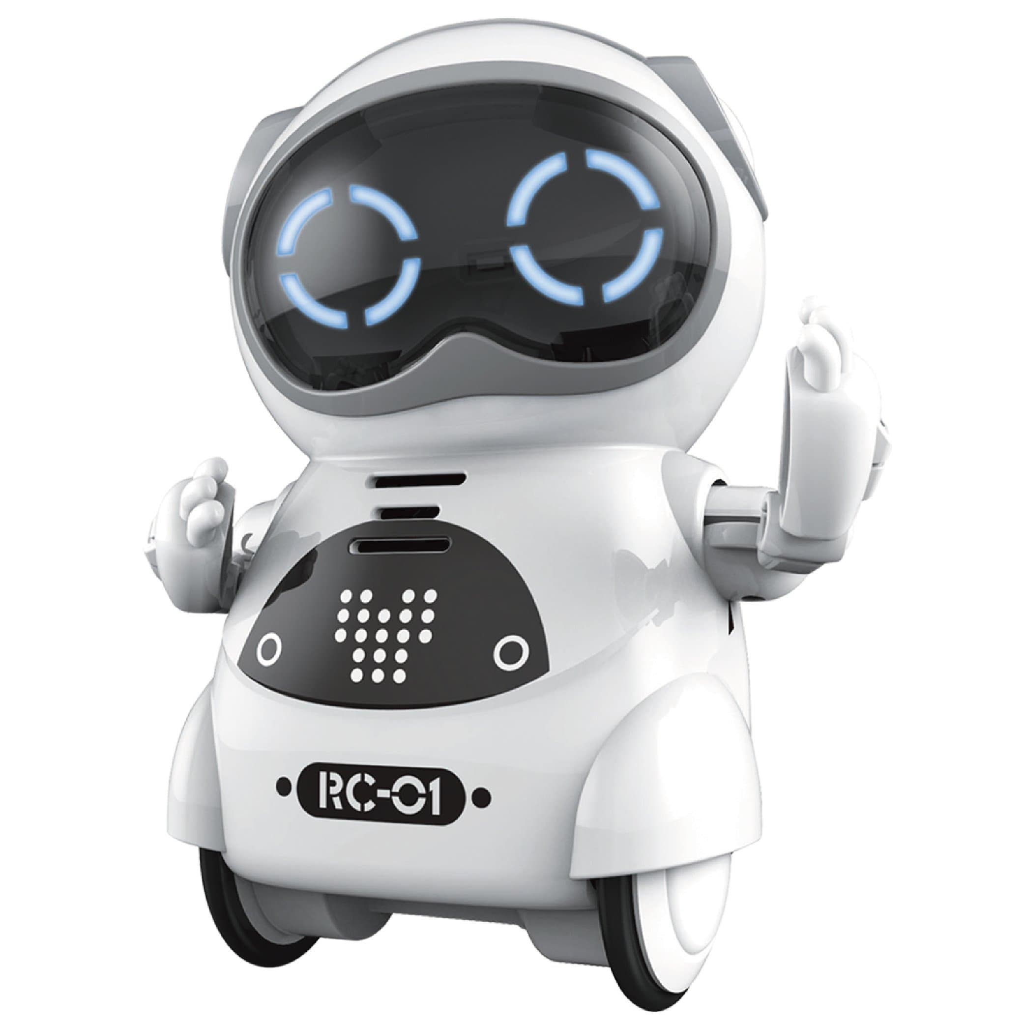 Mini Robot, Pocket Robot for Kids with Interactive Dialogue Conversation, Voice Recognition, Chat Record, Singing& Dancing, White