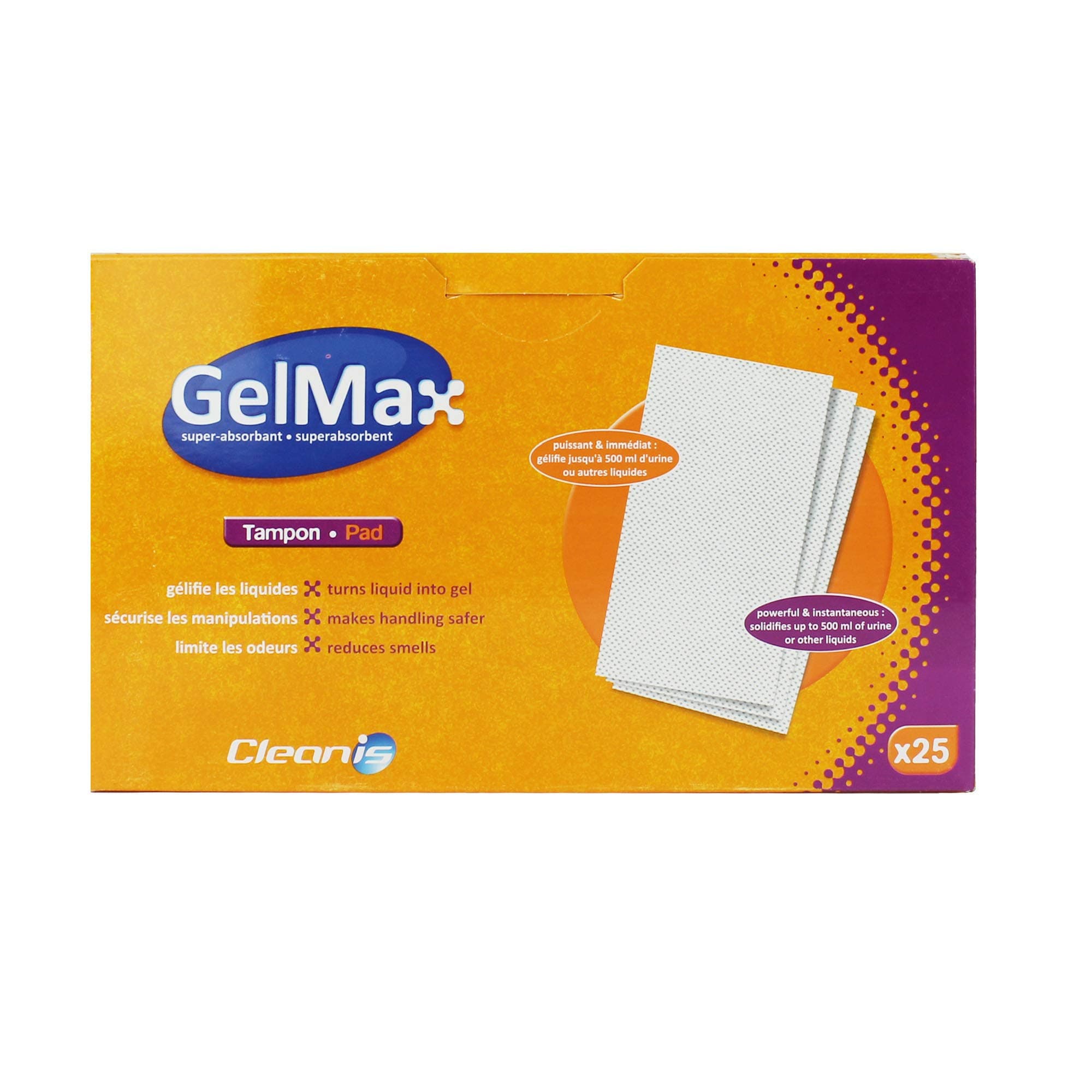 Gelmax Super-Absorbent Pad, 75 Pack – Premium Quality Absorbent Pads for Bedside Commode Liners – Disposable Gel Absorbent Pad – Ideal for Home Use – Odor-Free