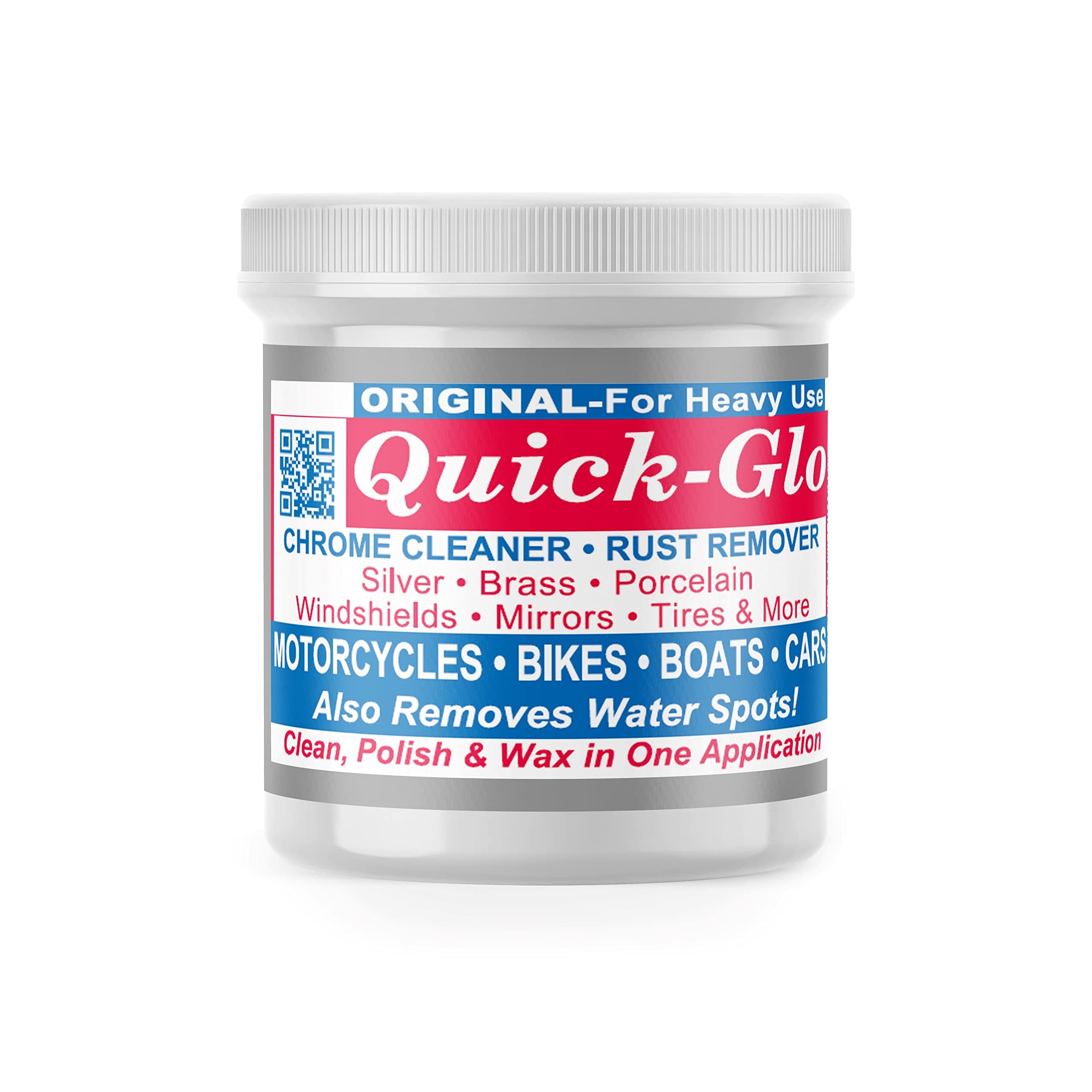 Original, 8 oz - Chrome Cleaner & Rust Remover, Featured on Jay Leno's Garage. Made in the USA & Non Toxic