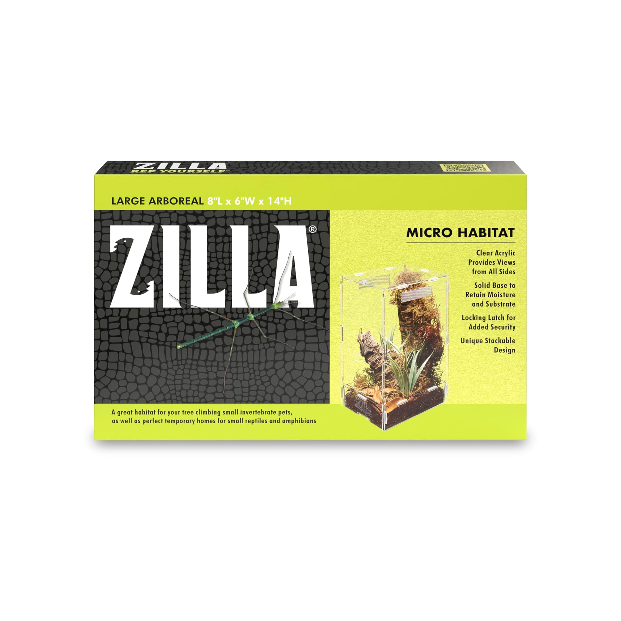 ZILLA Micro Habitat Terrariums with Locking Latch, Arboreal, Large