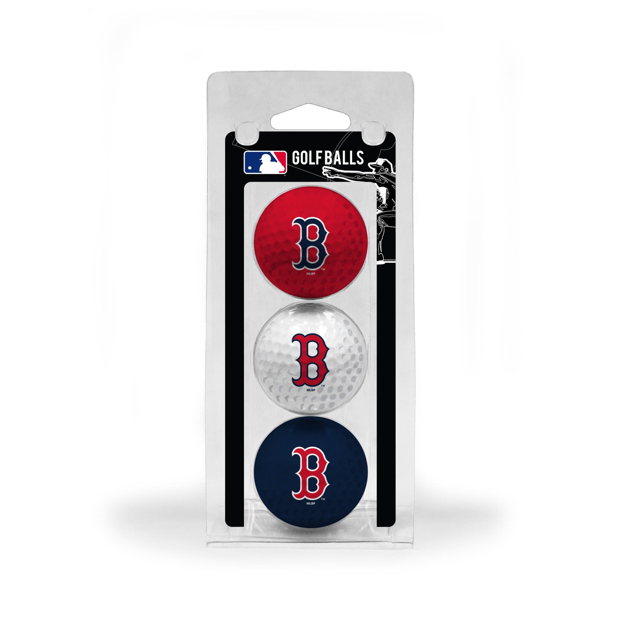 Team Golf MLB Boston Red Sox 3 Golf Ball Pack Regulation Size Golf Balls, 3 Pack, Full Color Durable Team Imprint