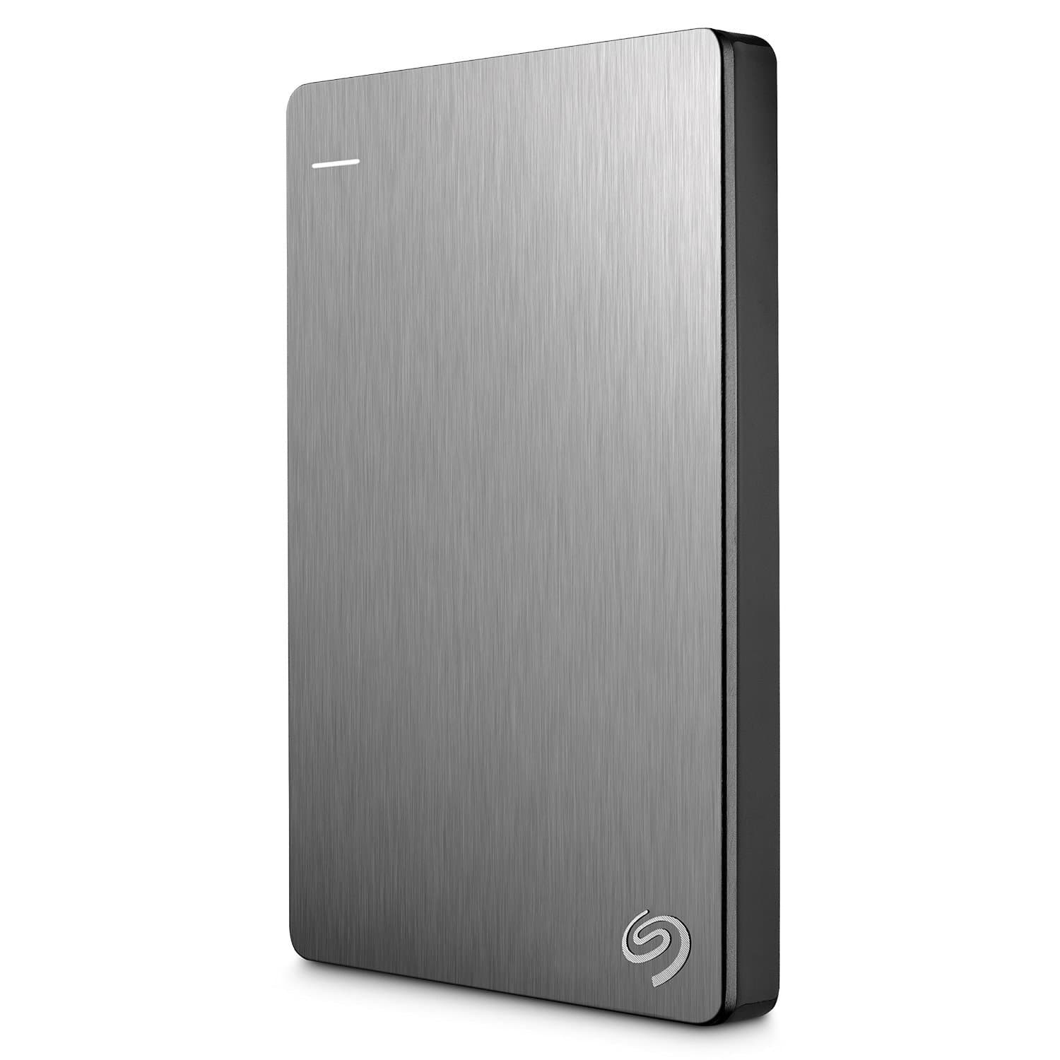Backup Plus Slim 2TB External Hard Drive Portable HDD – Silver USB 3.0 for PC Laptop and Mac, 2 Months Adobe CC Photography (STDR2000101)