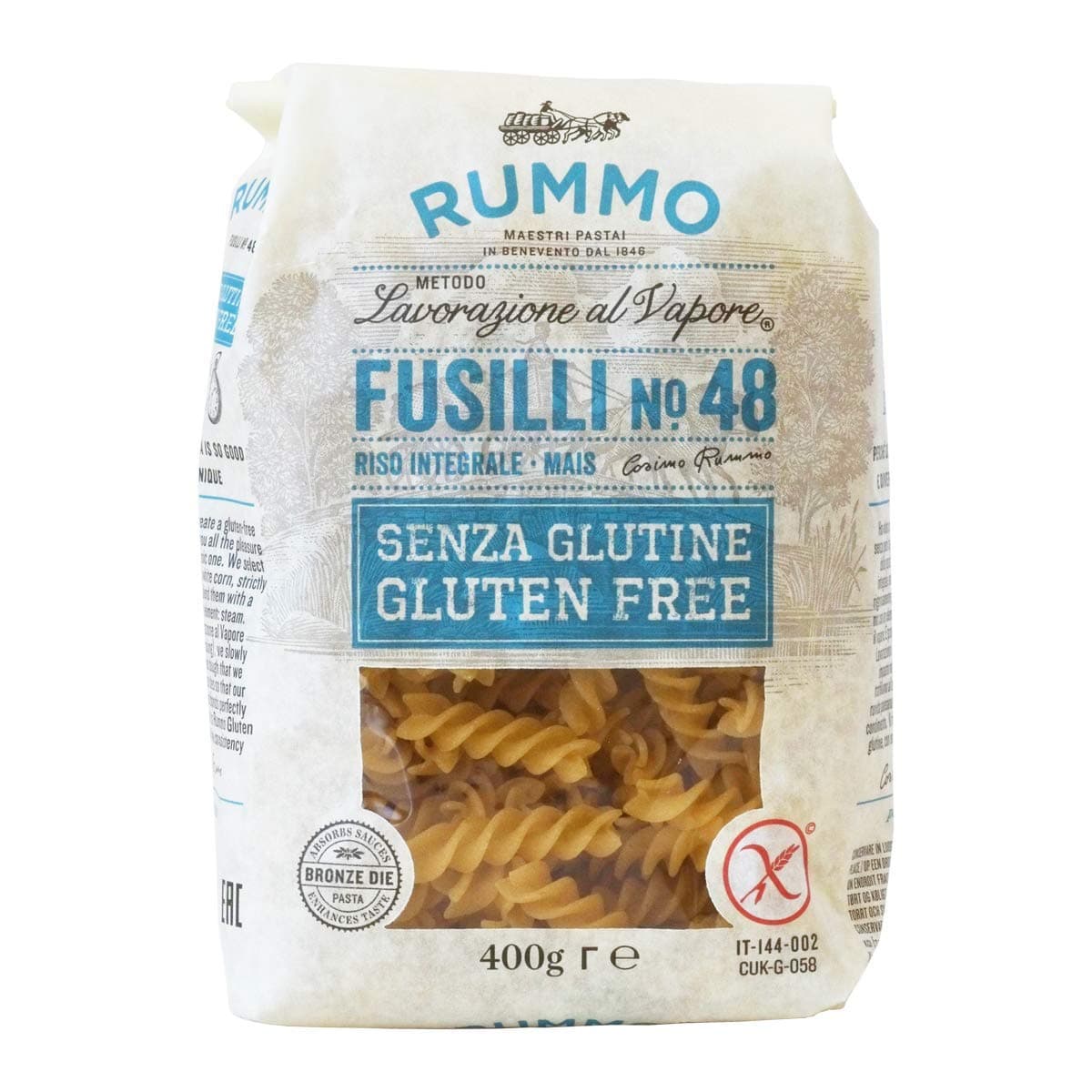 Gluten free fusilli Rummo 400 gr