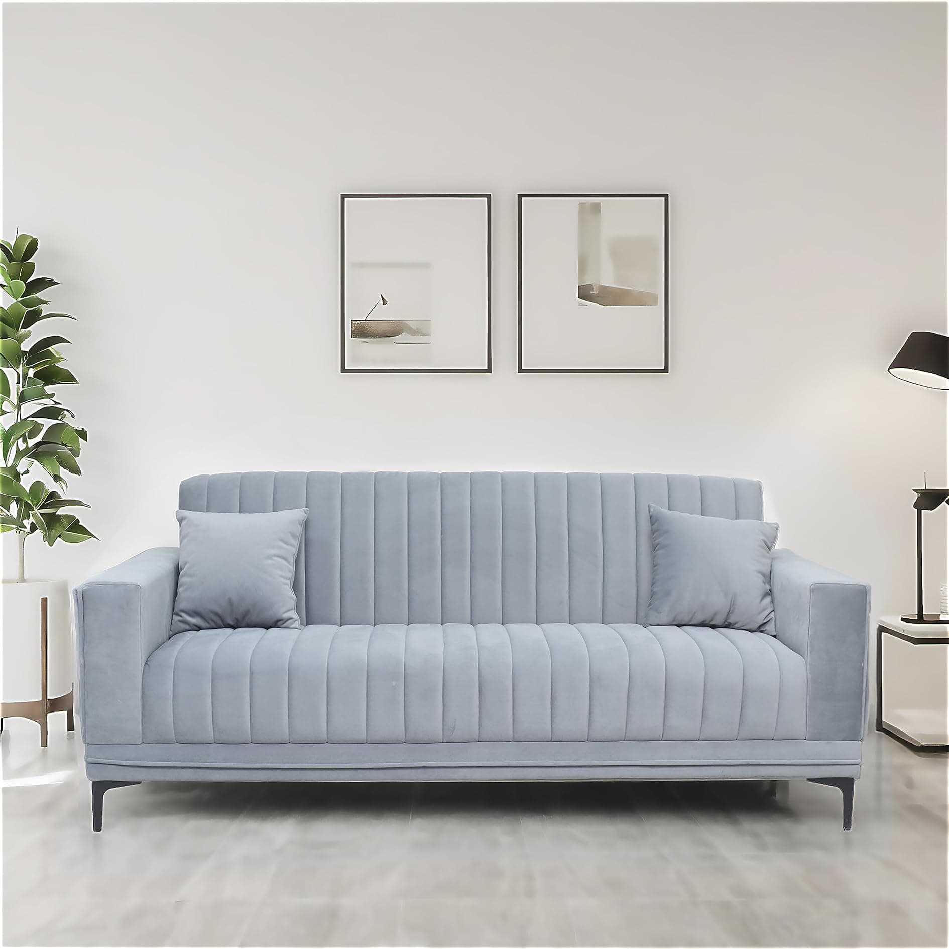 WENBO HOME Sofa Bed, Couch Bed, Sleeper Sofa, Futon Folding Sofa Bed, Modern Design 3 Seat Sofas, Cozy Sofa Turns Bed, Sofa Chair, 2 in 1 Velvet fabric Couch Bed for Living Room (2.1m)