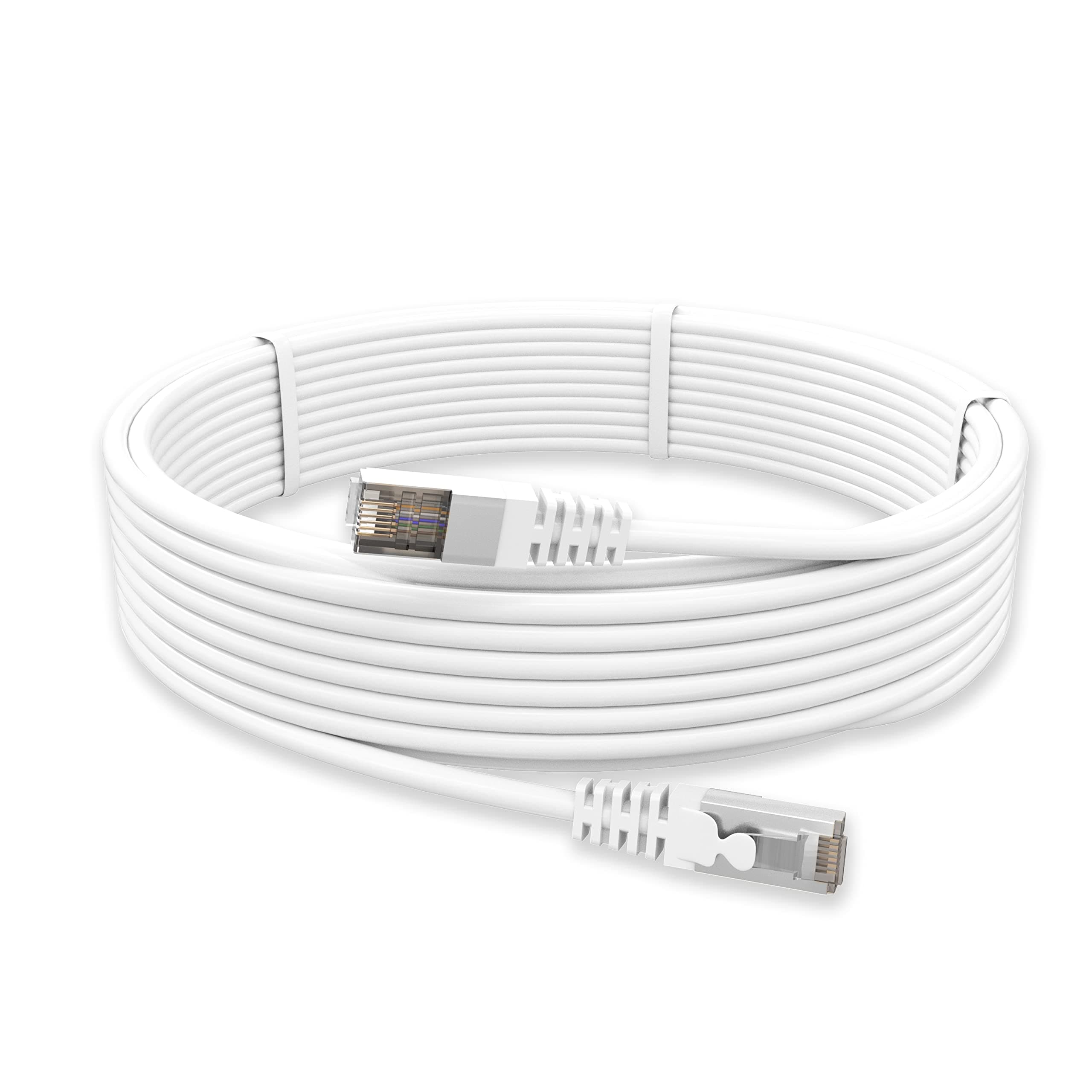 RJ45 Ethernet Patch/LAN Cable with Gold Plated Connectors Supports Upto 1000Mbps -32Feet (10 Meters), White
