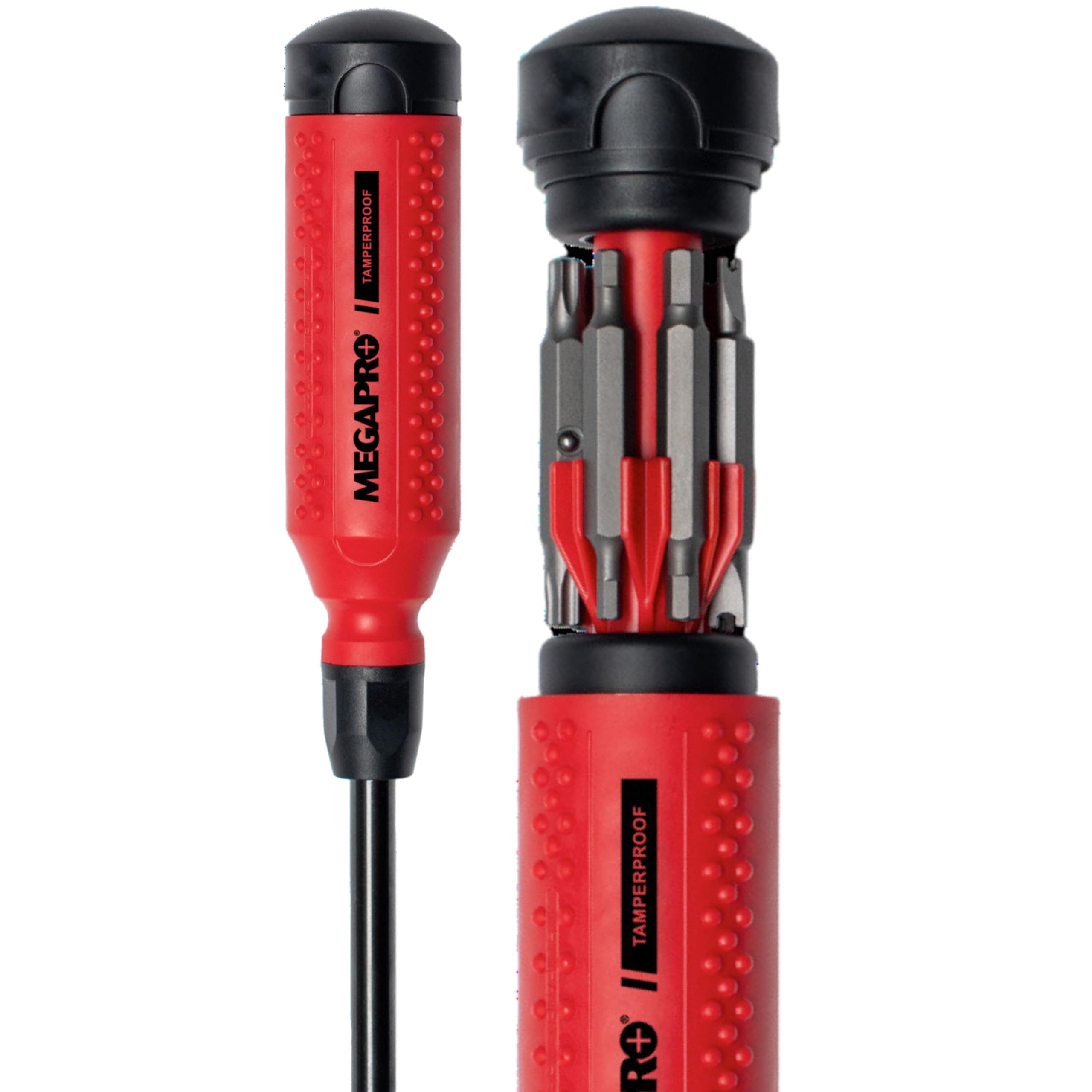Megapro 151TP - Tamperproof 15-in-1 Multi-bit Screwdriver (Black/Red)