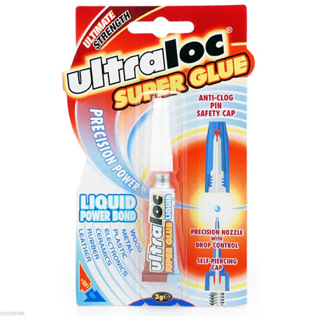 Super Glue Liquid Power Extra Strong Instant Bond For Plastic / Wood / Metal & More 3g