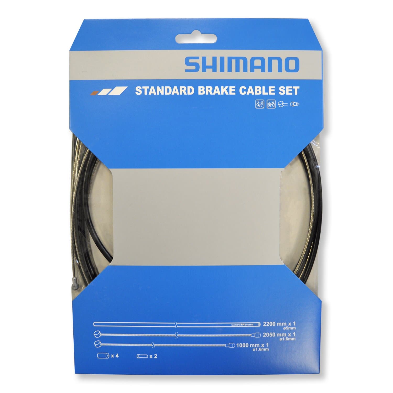 SHIMANO Universal Standard Brake Cable Set, For MTB or Road Bikes