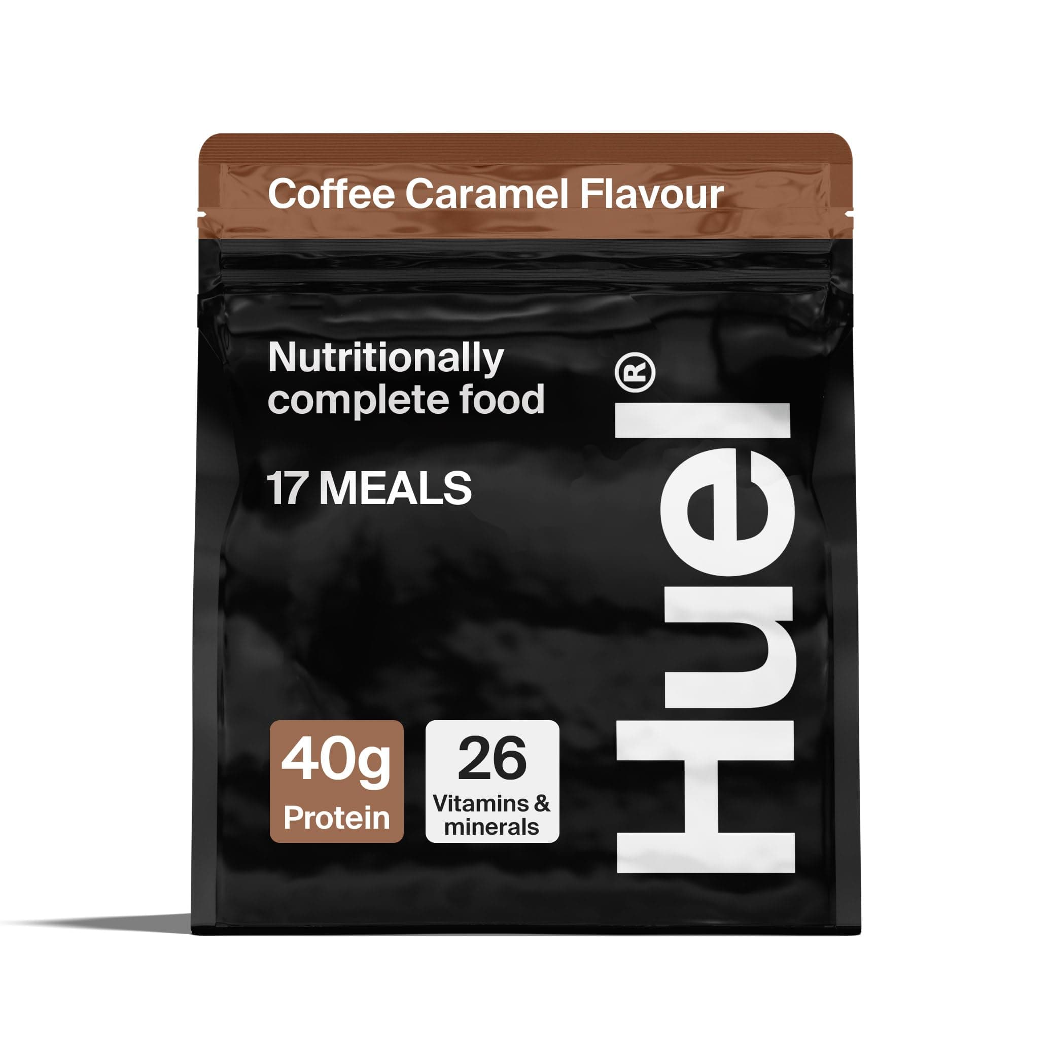 – Black Edition High Protein Complete Meal Replacement, 17 Meals, Coffee Caramel Flavour, 40g of Protein Per Serving, Ready Meals, Vegan Protein Powder, Gluten-Free, Non-GMO