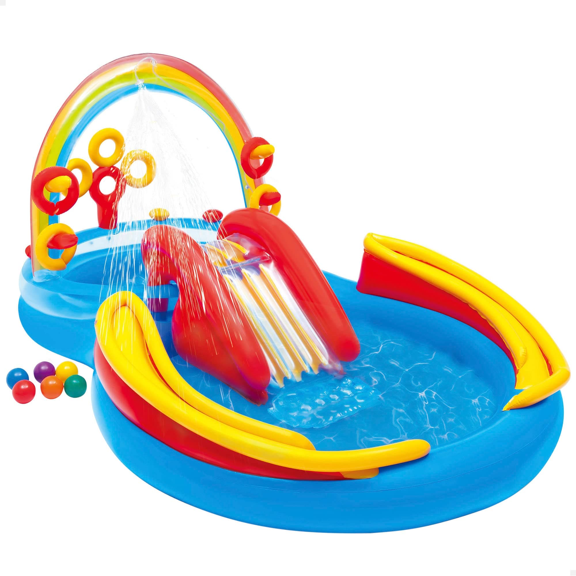 Intex Rainbow Ring Play Center ,2 Years And Above, Multi Color , 57453Np
